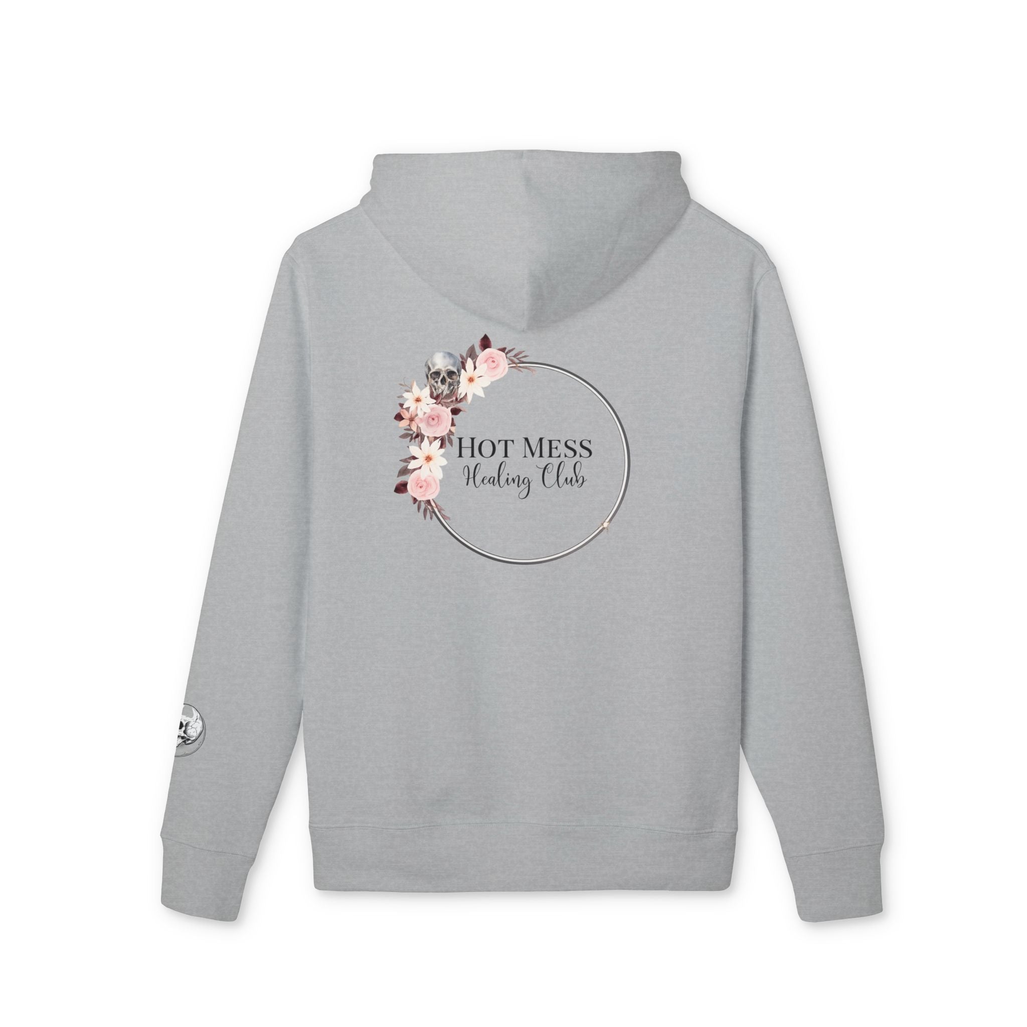 Hoodie — "This Mama Runs on Caffeine & Sarcasm" Floral Skull Hoodie