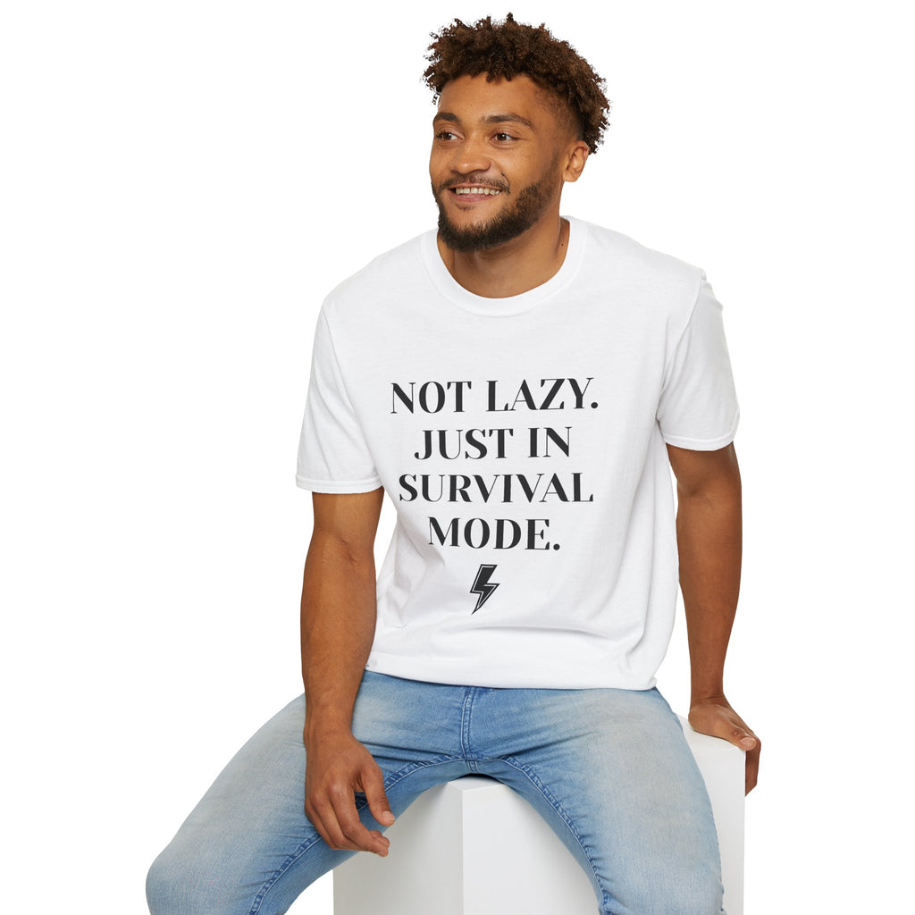 Survival Mode T-Shirt — "Not Lazy. Just In Survival Mode." Relaxed Graphic Tee