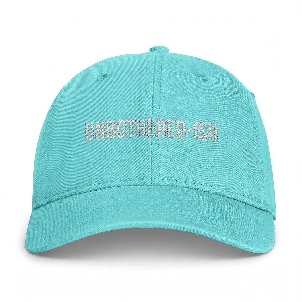 "Unbothered-ish" Washed Cap – Relaxed Coastal Dad Hat