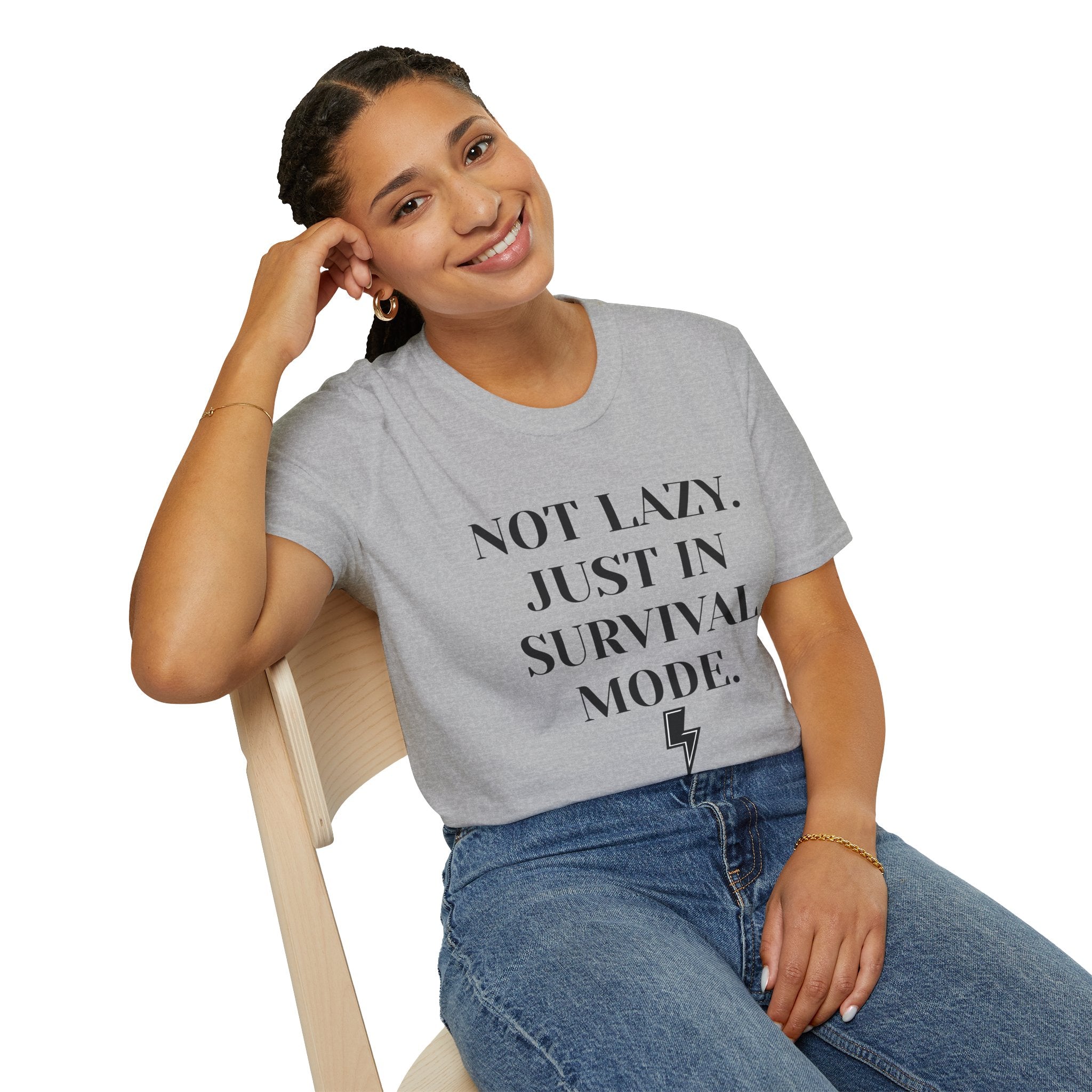 Survival Mode T-Shirt — "Not Lazy. Just In Survival Mode." Relaxed Graphic Tee