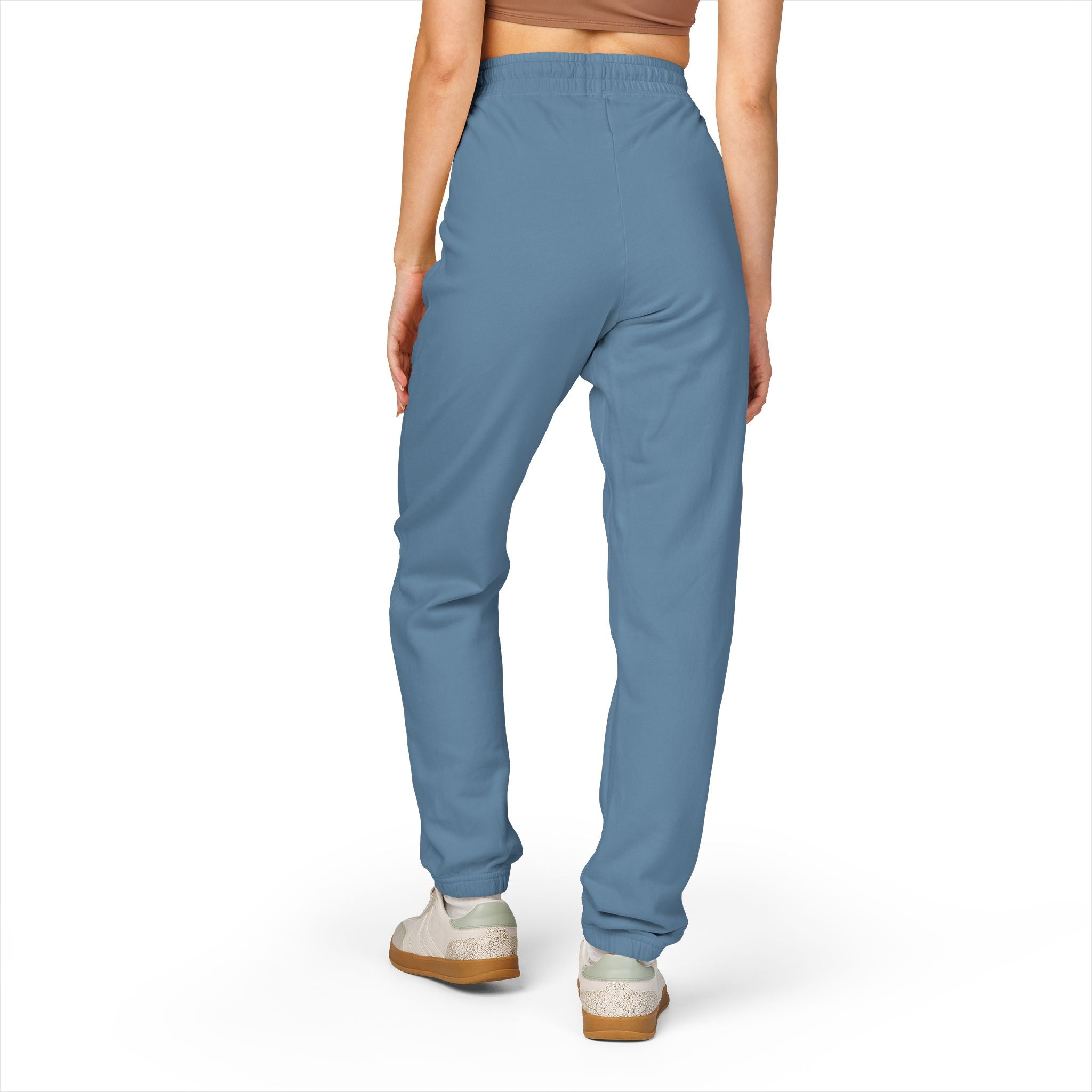 Emberstone Vertical Script Joggers — Garment-Dyed Fleece Sweatpants