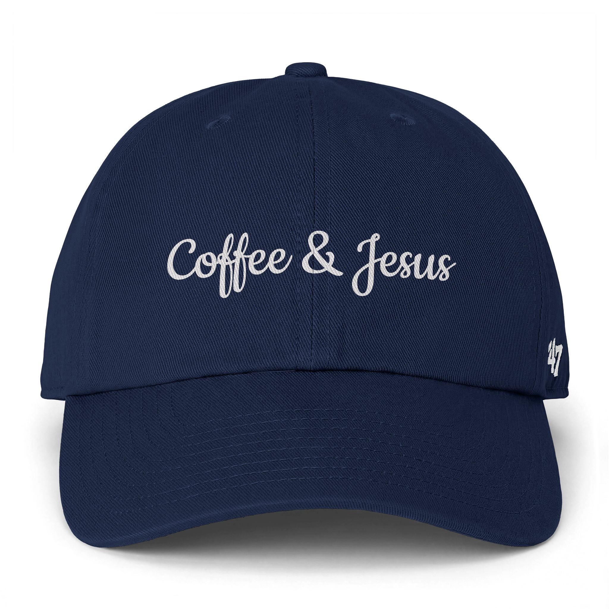 Coffee & Jesus Cap — Embroidered Faith Baseball Hat