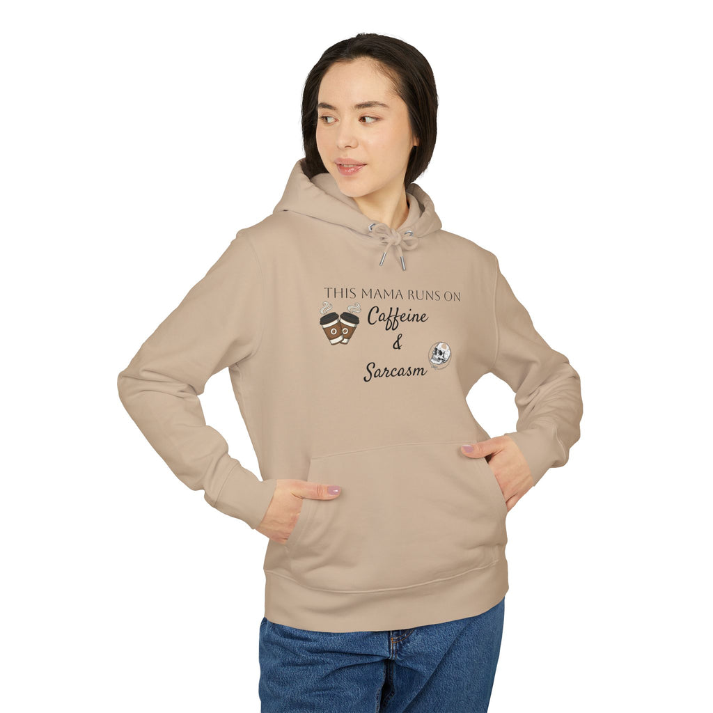 Hoodie — "This Mama Runs on Caffeine & Sarcasm" Floral Skull Hoodie