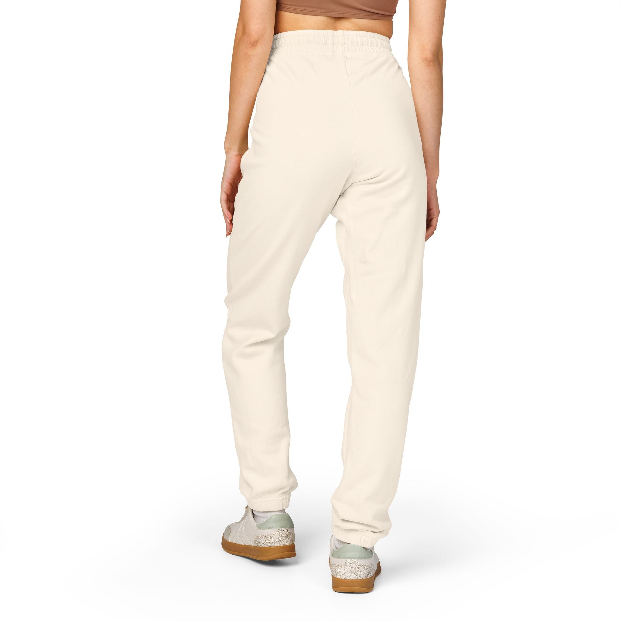 Emberstone Vertical Script Joggers — Garment-Dyed Fleece Sweatpants