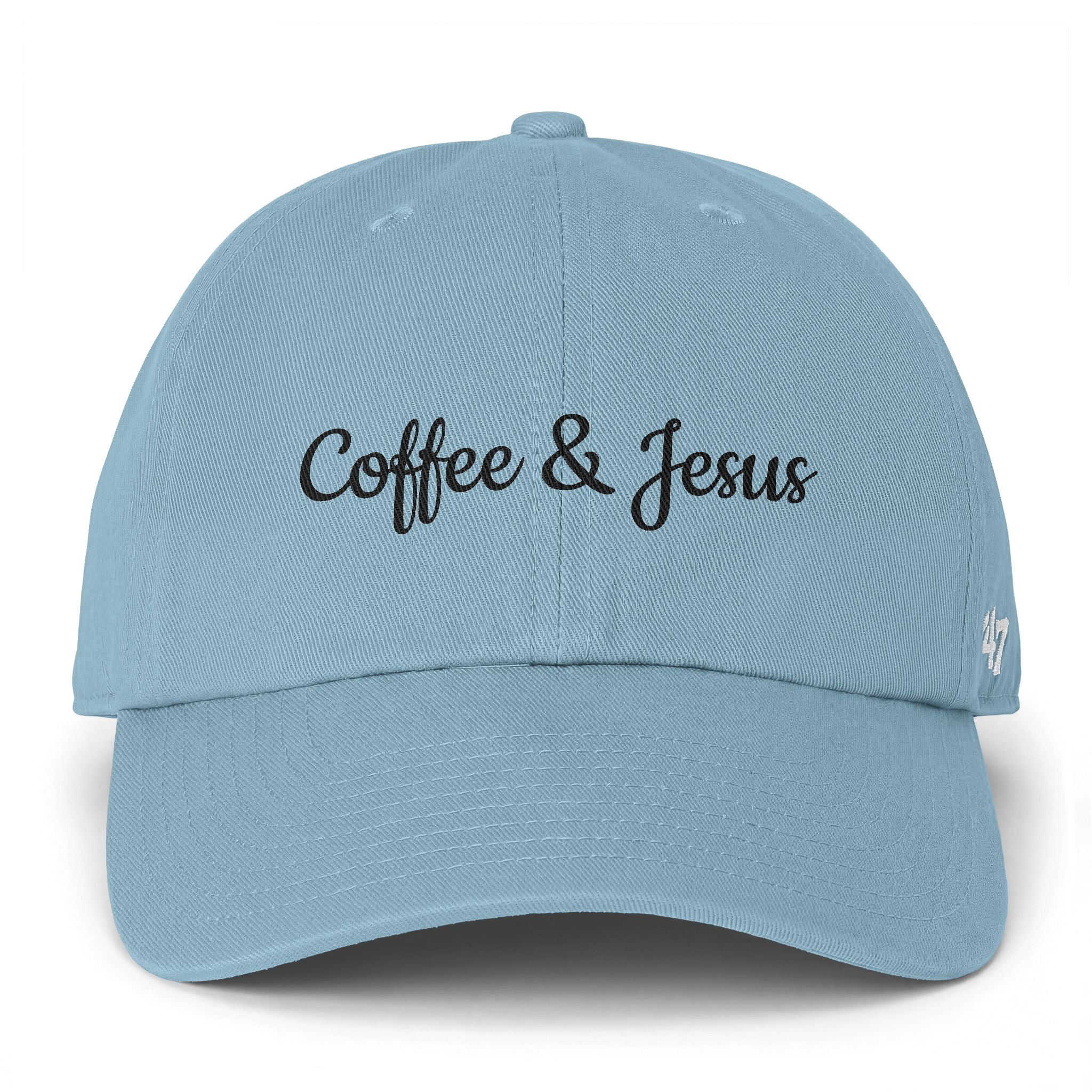 Coffee & Jesus Cap — Embroidered Faith Baseball Hat