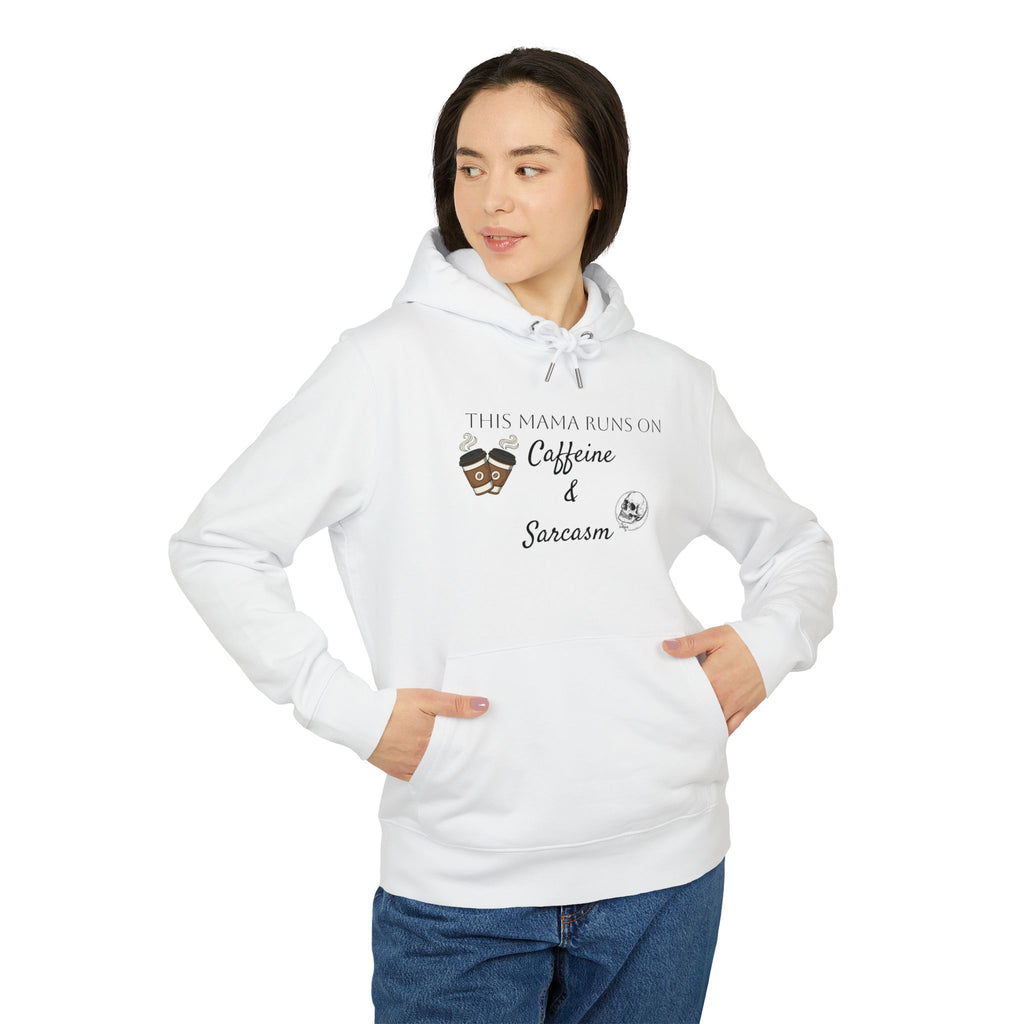 Hoodie — "This Mama Runs on Caffeine & Sarcasm" Floral Skull Hoodie