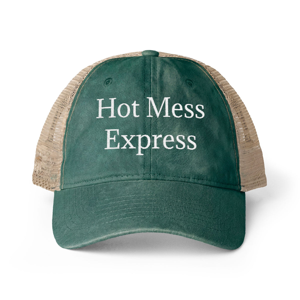 "Hot Mess Express" Women's Washed Mesh-Back Cap