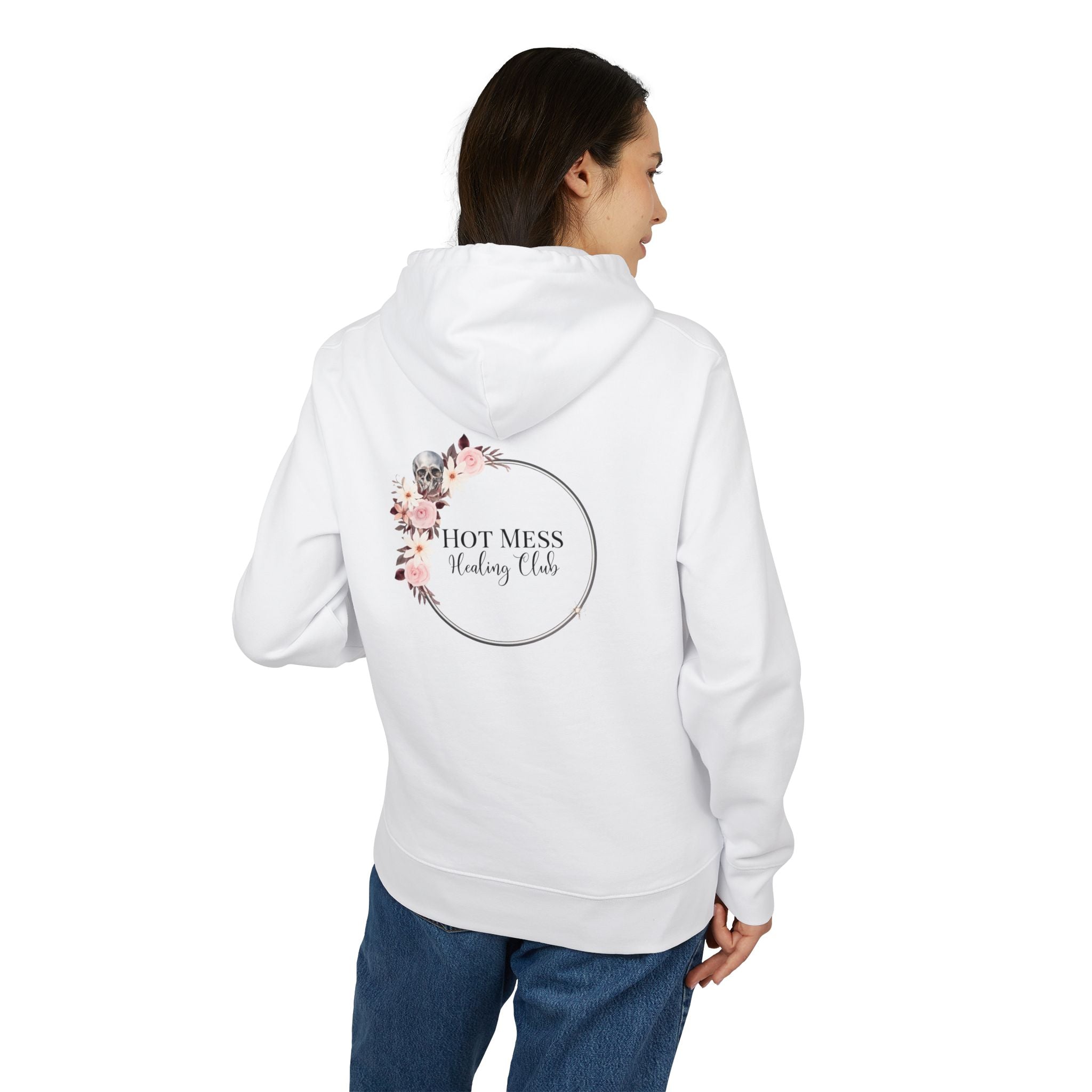 Hoodie — "This Mama Runs on Caffeine & Sarcasm" Floral Skull Hoodie