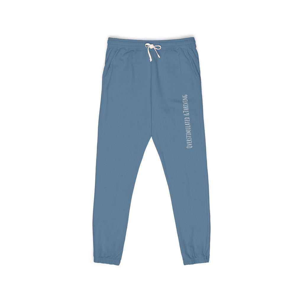 Emberstone Vertical Script Joggers — Garment-Dyed Fleece Sweatpants