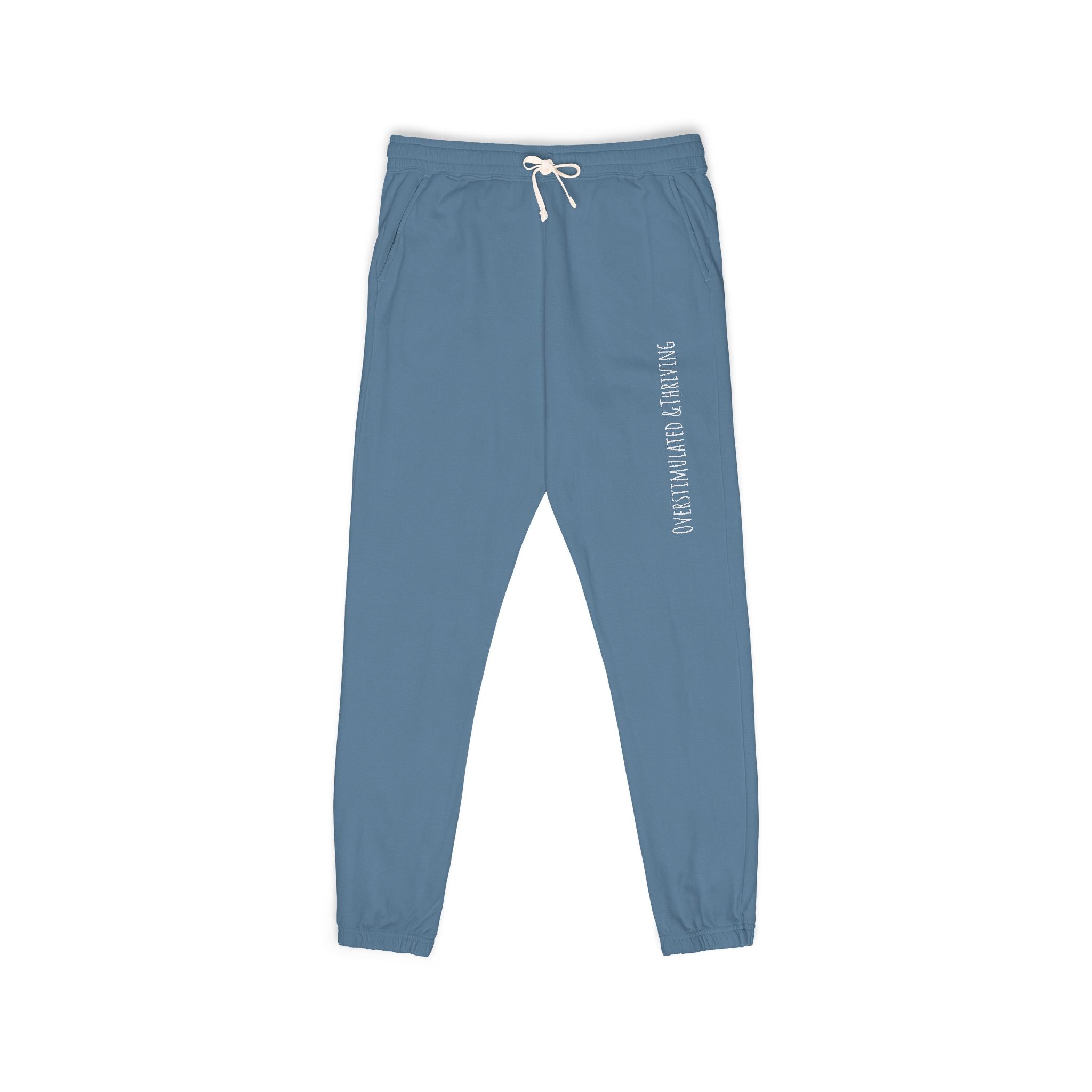 Emberstone Vertical Script Joggers — Garment-Dyed Fleece Sweatpants