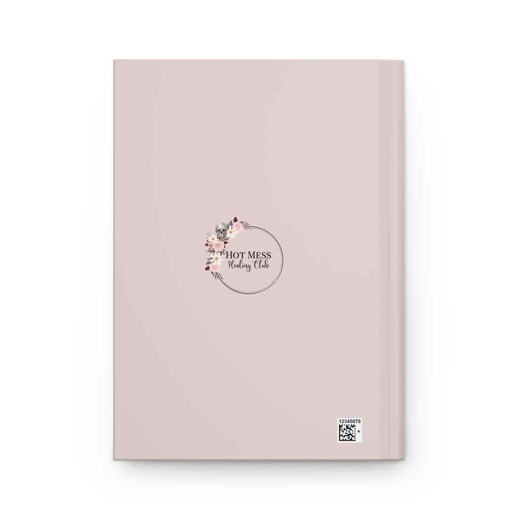 Hardcover Journal — "Reminder: Progress Not Perfection" Motivational Pink Notebook for Goal-Setting & Self-Care