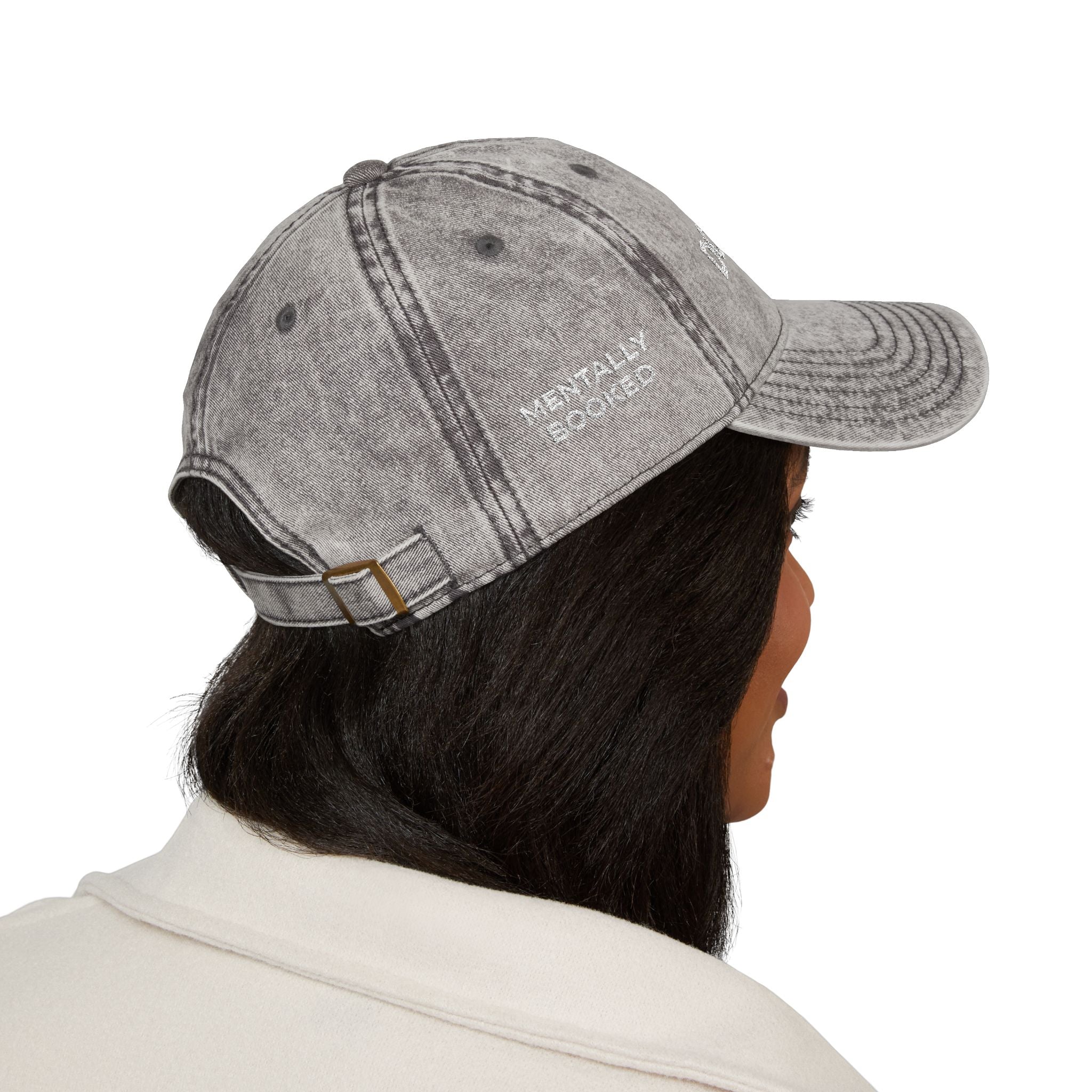 Vintage Embroidered Cap — "Don't Care" Distressed Baseball Hat