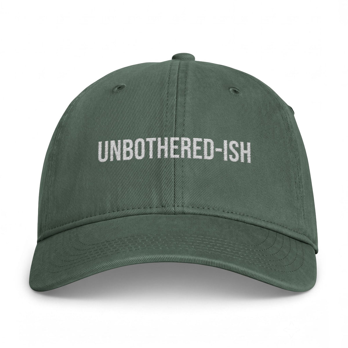 "Unbothered-ish" Washed Cap – Relaxed Coastal Dad Hat