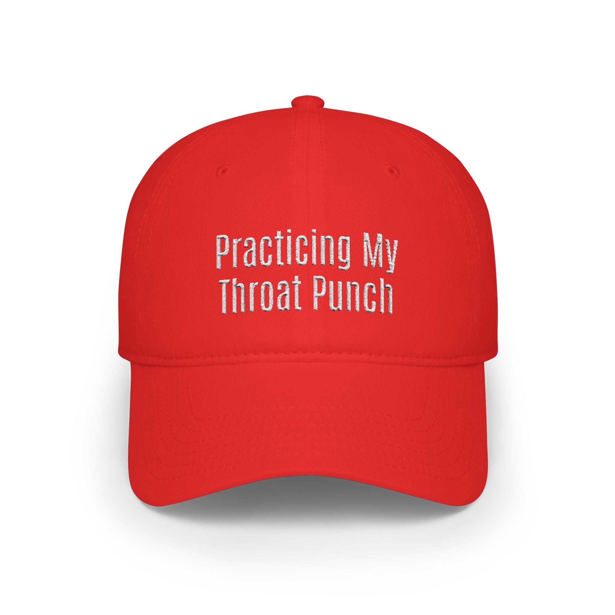 Practicing My Throat Punch Baseball Cap — Funny Low Profile Hat