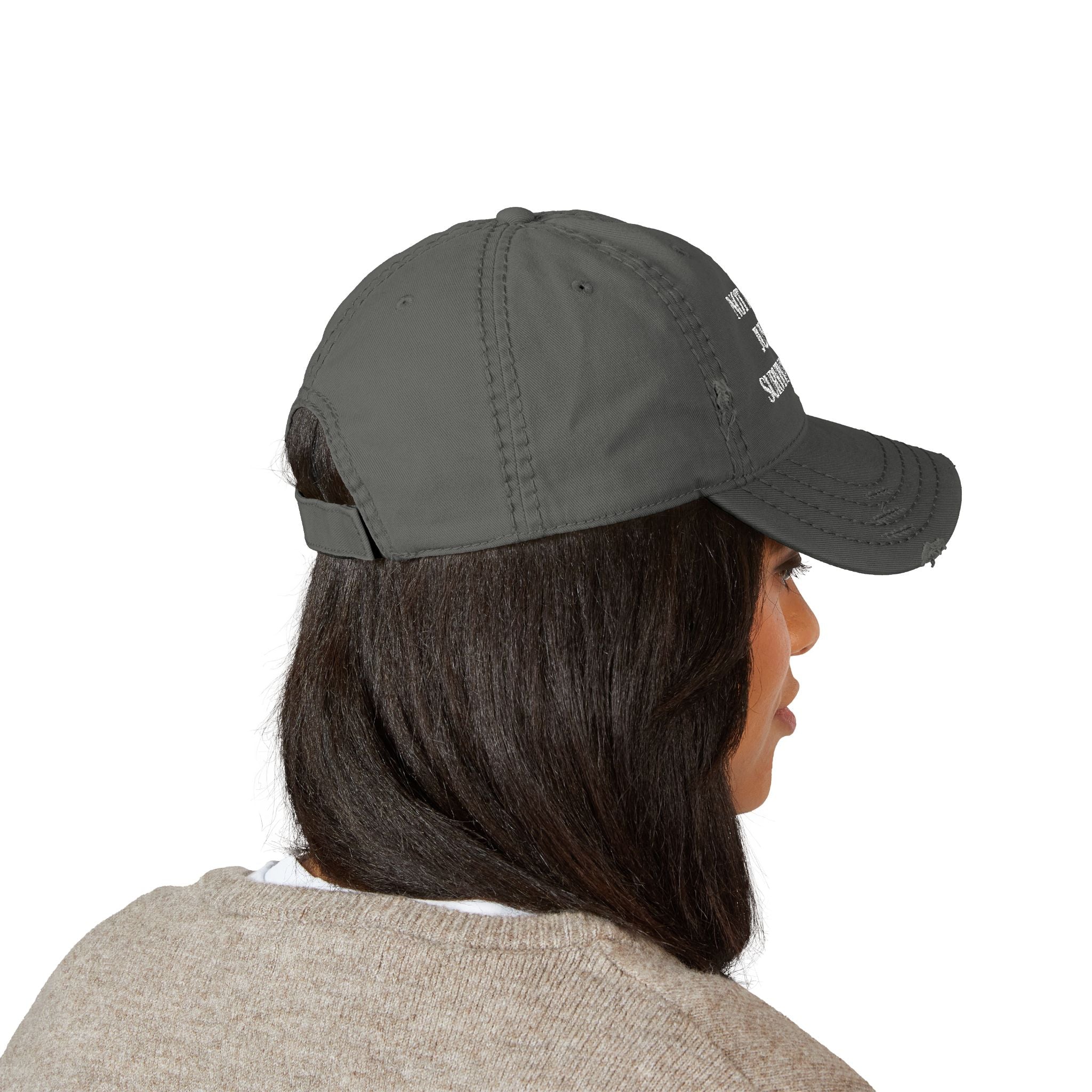 Distressed Hat – "Not Lazy, Just in Survival Mode"