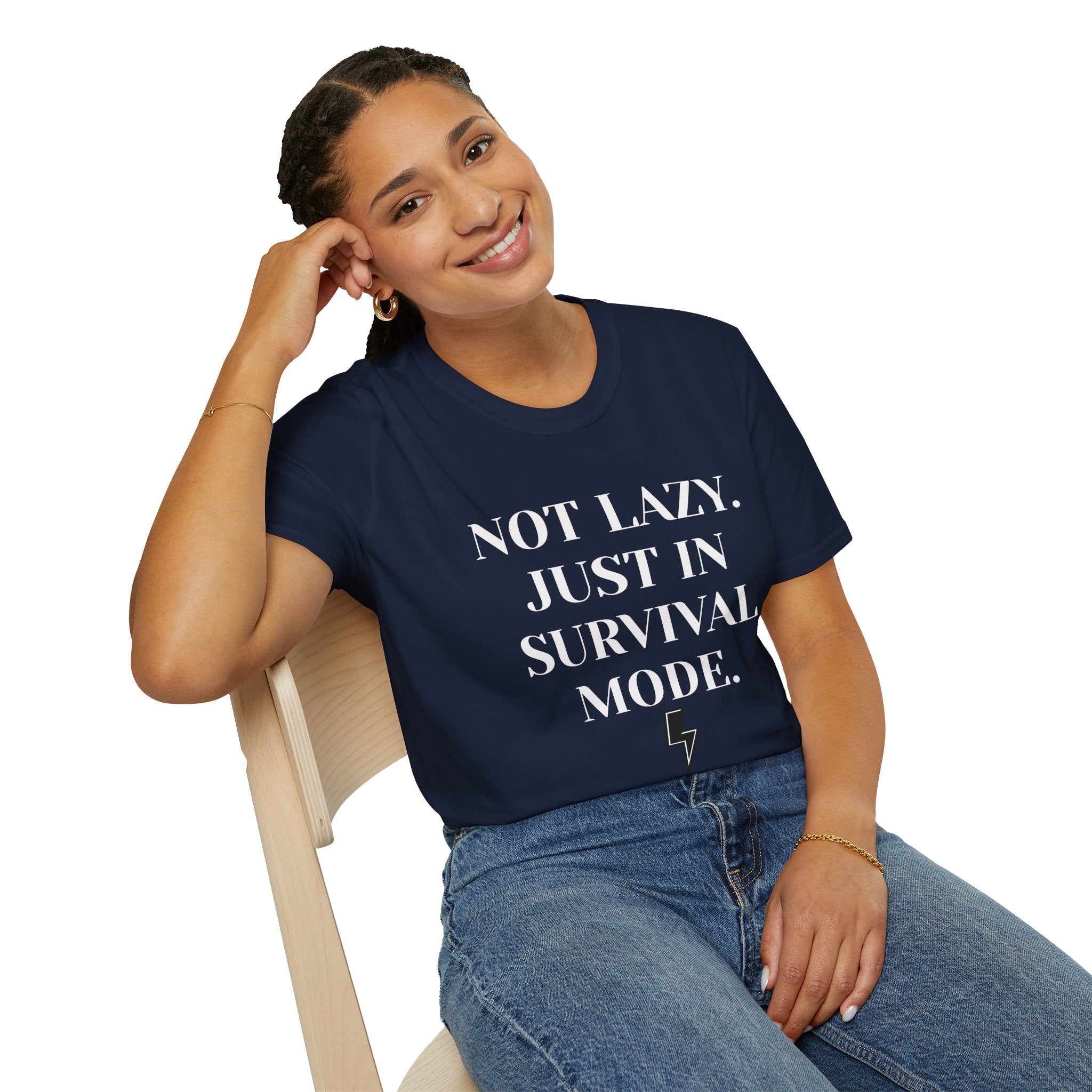 Survival Mode T-Shirt — "Not Lazy. Just In Survival Mode." Relaxed Graphic Tee