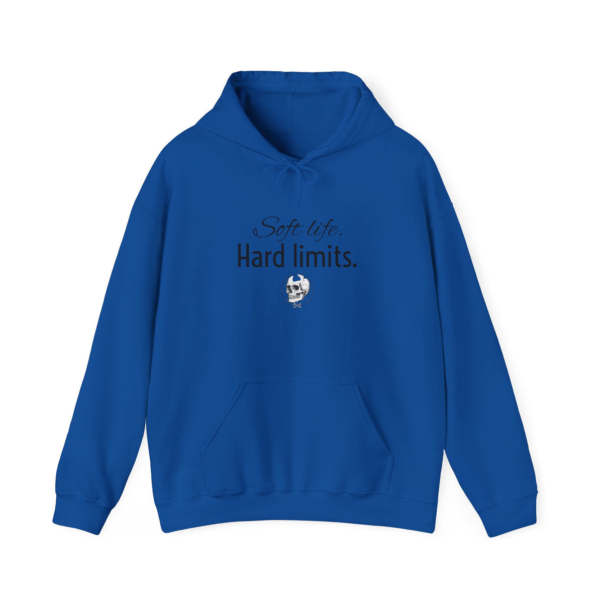 Hoodie — "Soft Life. Hard Limits." Minimalist Script Pullover