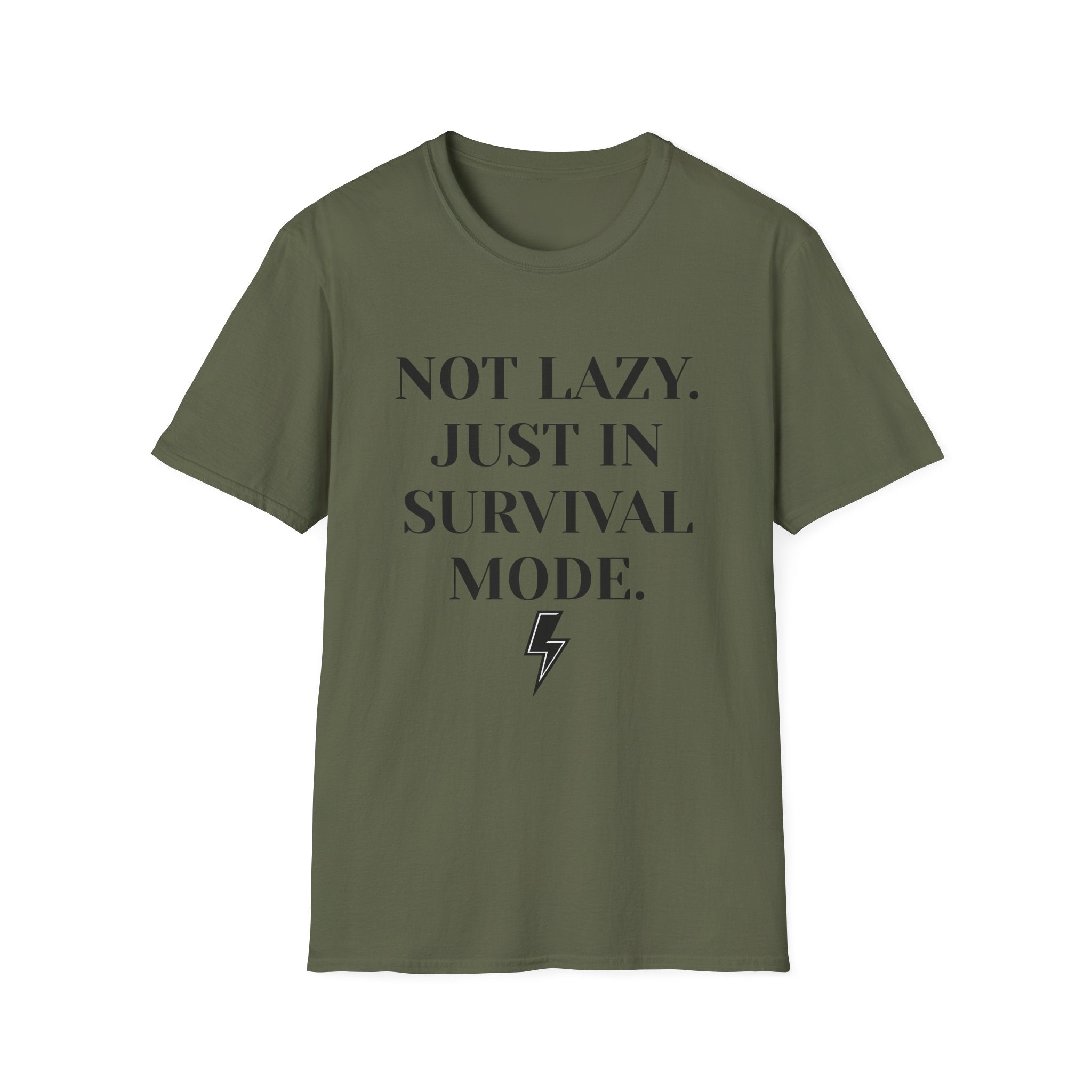 Survival Mode T-Shirt — "Not Lazy. Just In Survival Mode." Relaxed Graphic Tee