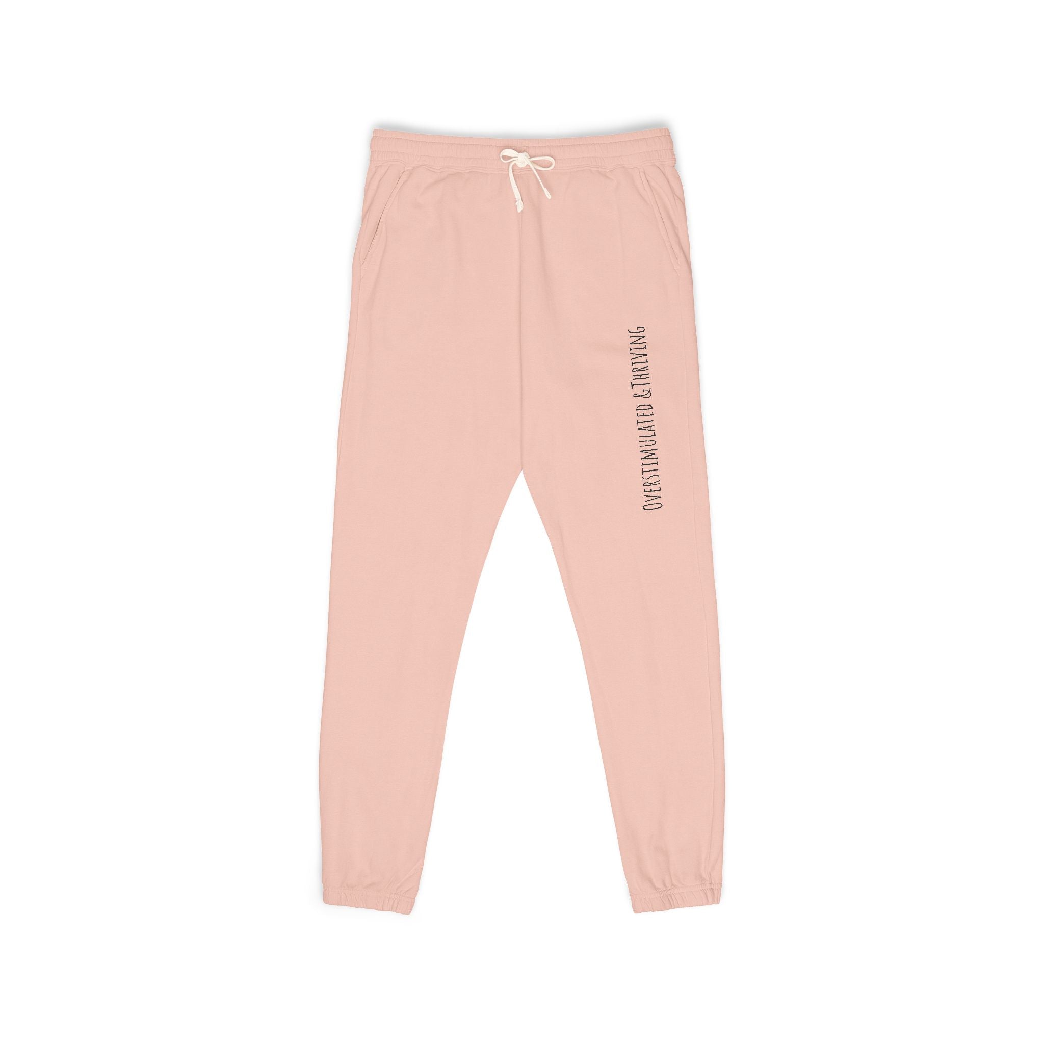 Emberstone Vertical Script Joggers — Garment-Dyed Fleece Sweatpants
