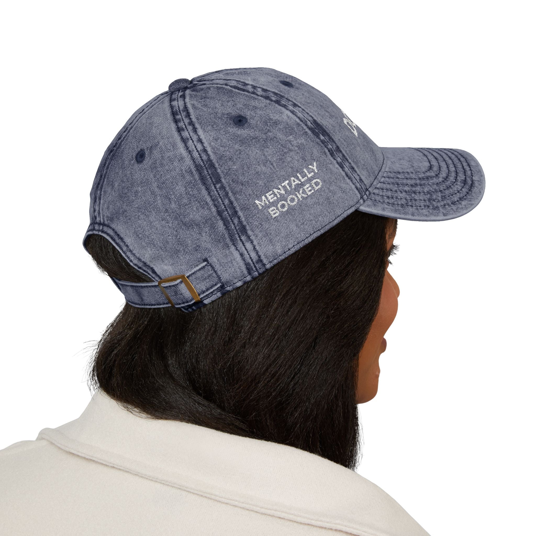 Vintage Embroidered Cap — "Don't Care" Distressed Baseball Hat