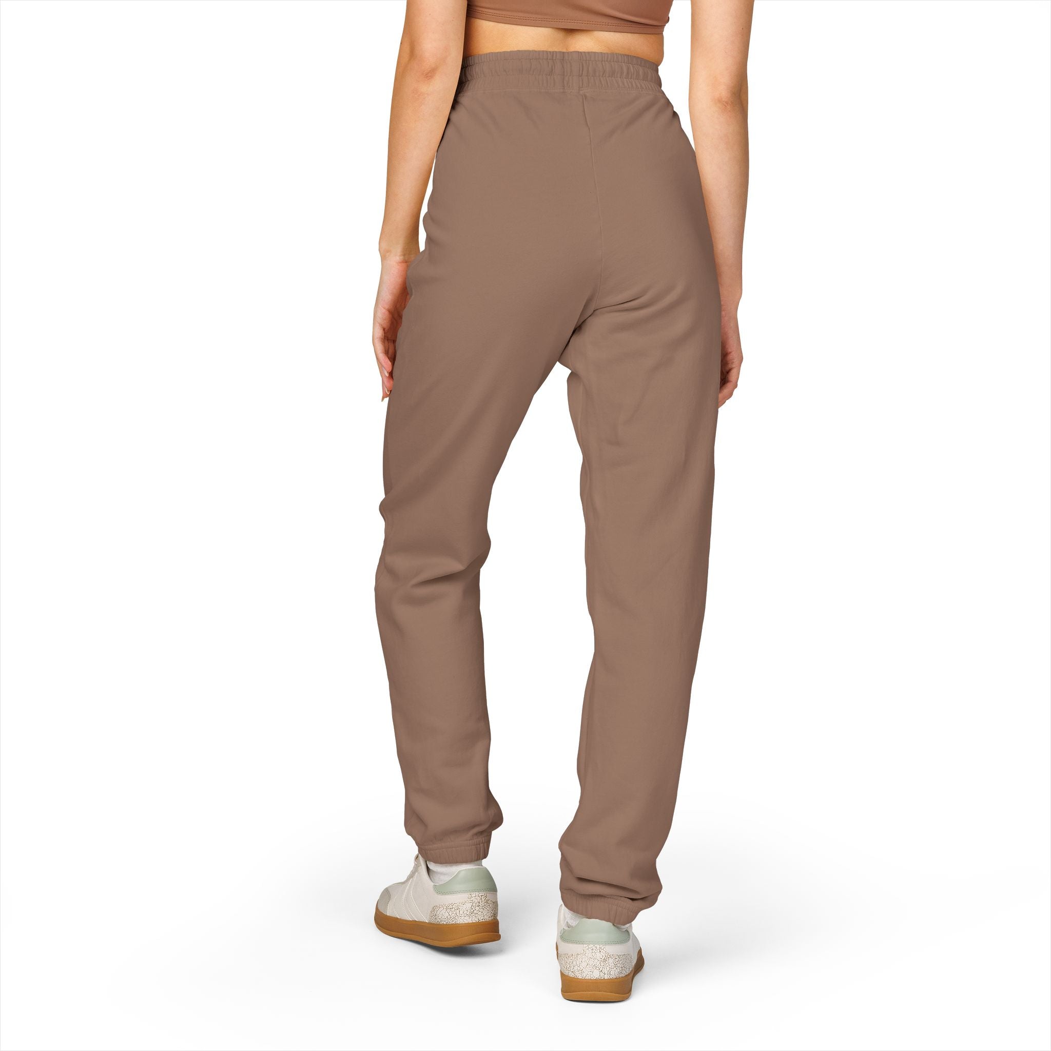 Emberstone Vertical Script Joggers — Garment-Dyed Fleece Sweatpants