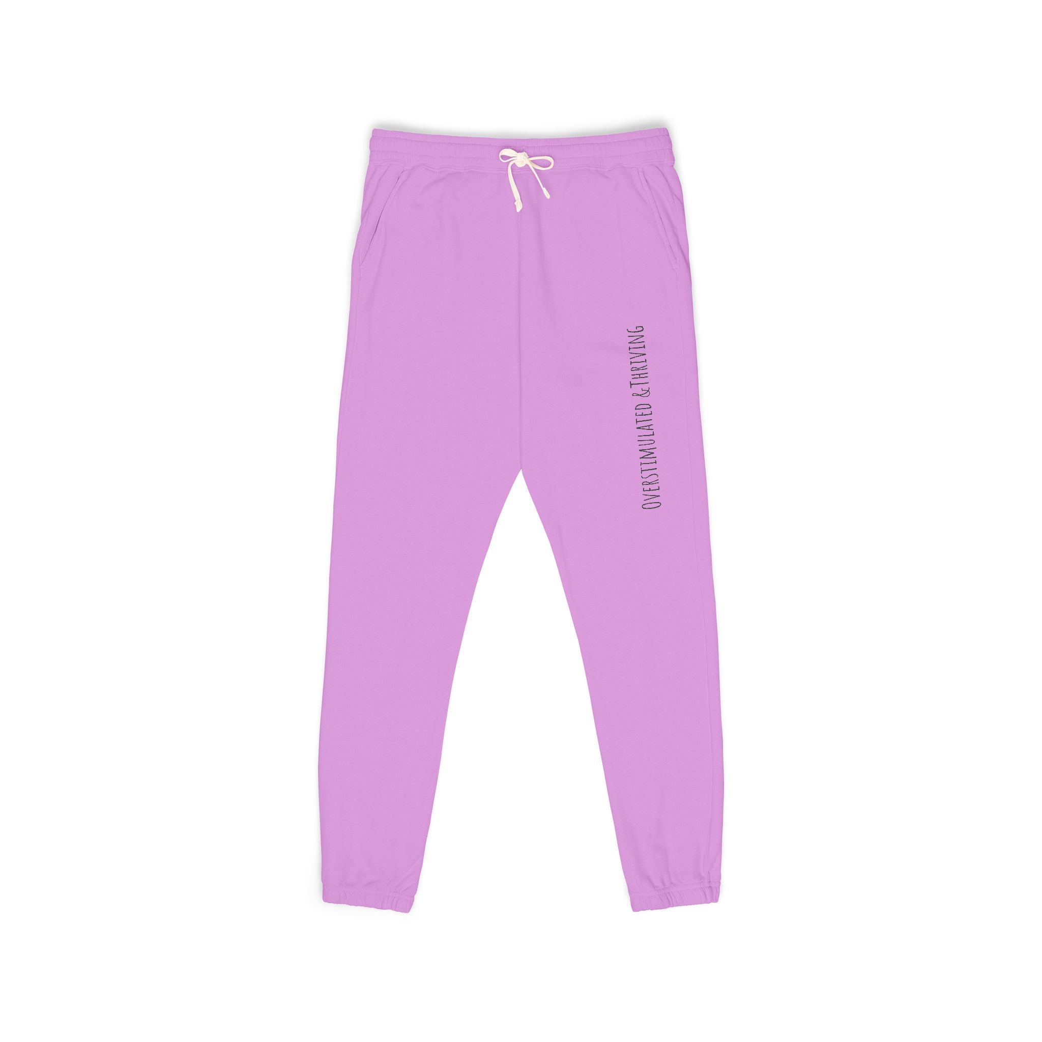 Emberstone Vertical Script Joggers — Garment-Dyed Fleece Sweatpants