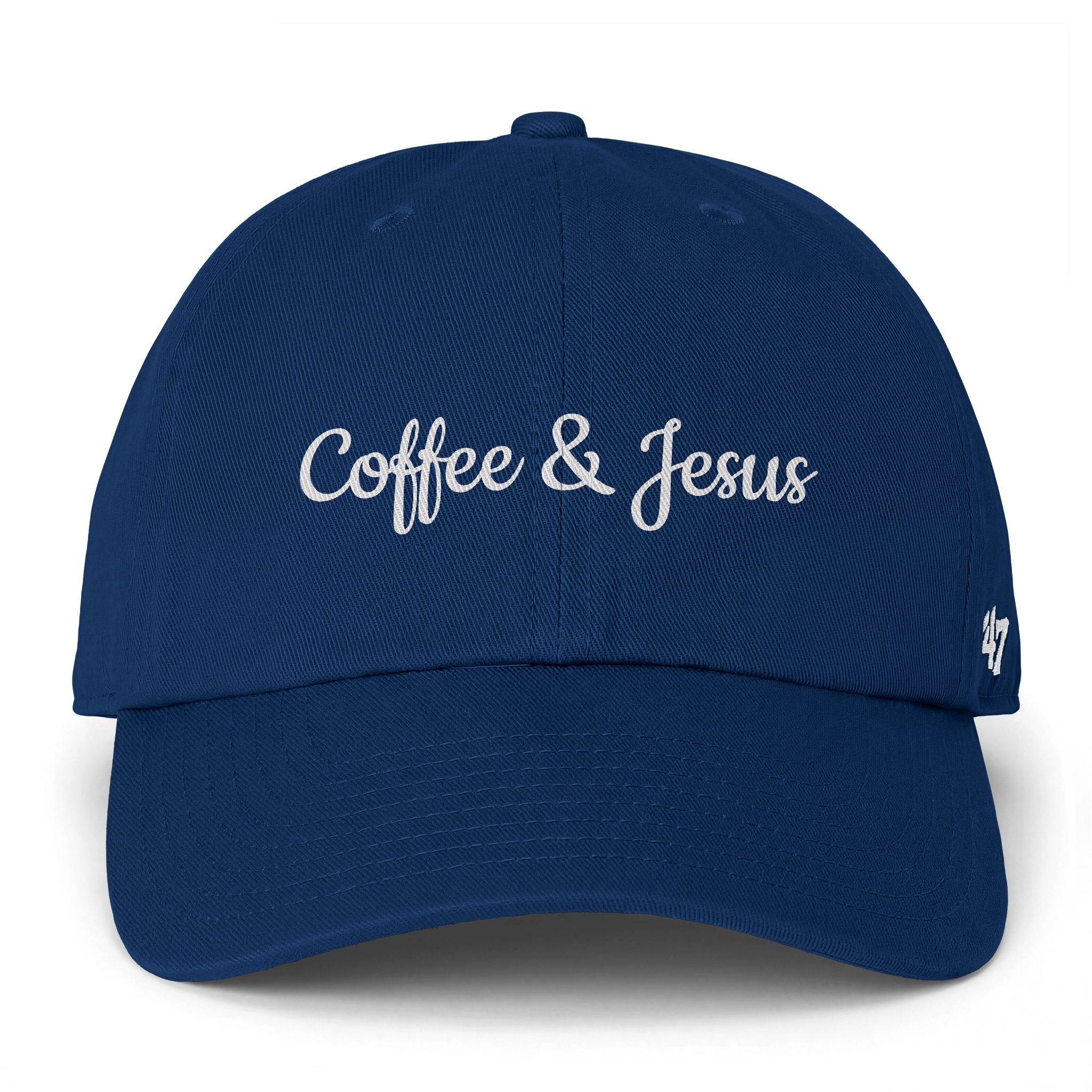 Coffee & Jesus Cap — Embroidered Faith Baseball Hat