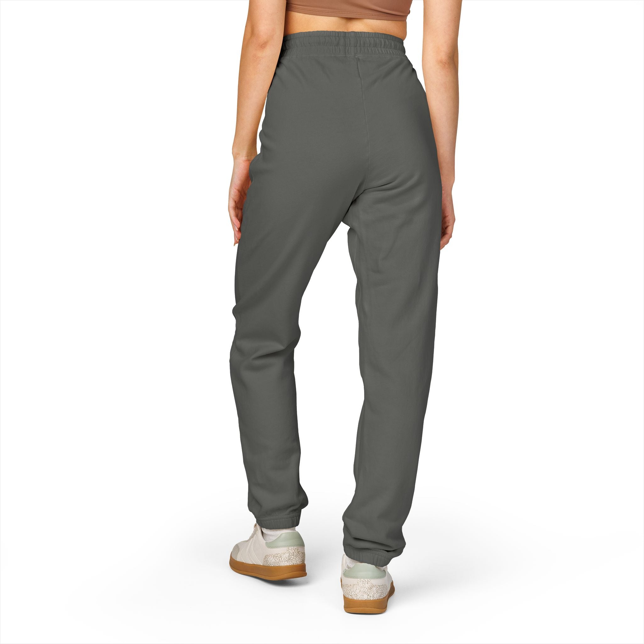 Emberstone Vertical Script Joggers — Garment-Dyed Fleece Sweatpants