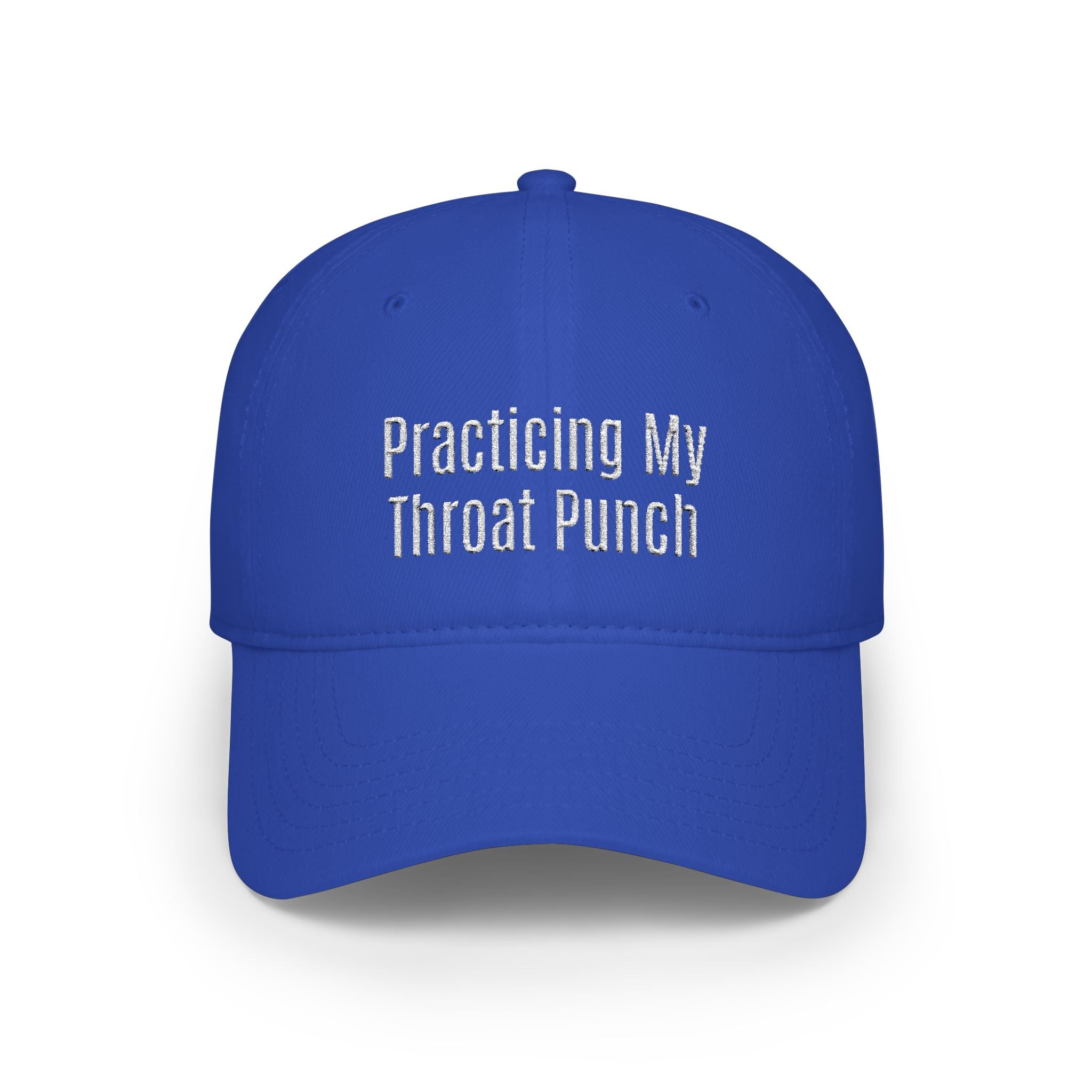 Practicing My Throat Punch Baseball Cap — Funny Low Profile Hat