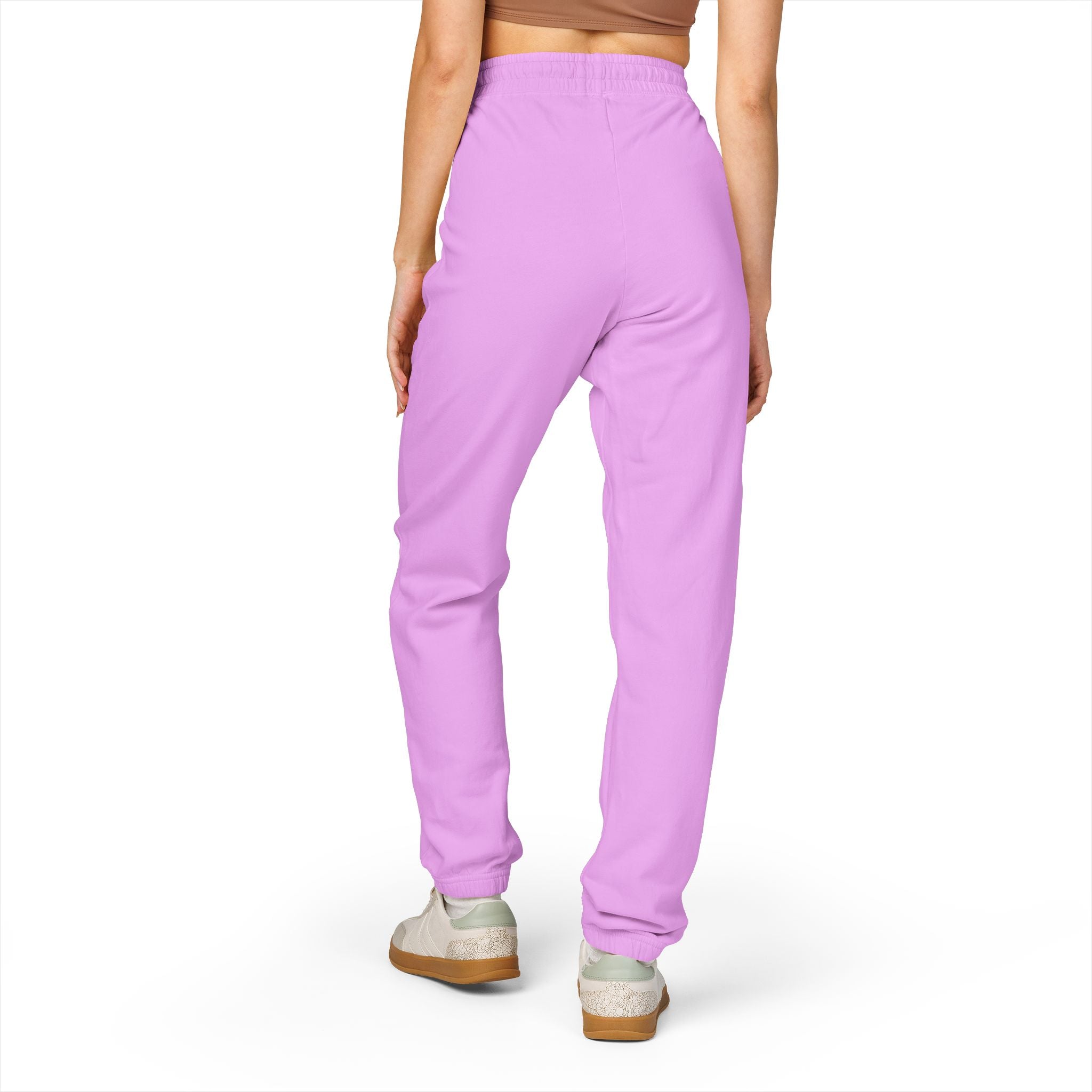 Emberstone Vertical Script Joggers — Garment-Dyed Fleece Sweatpants