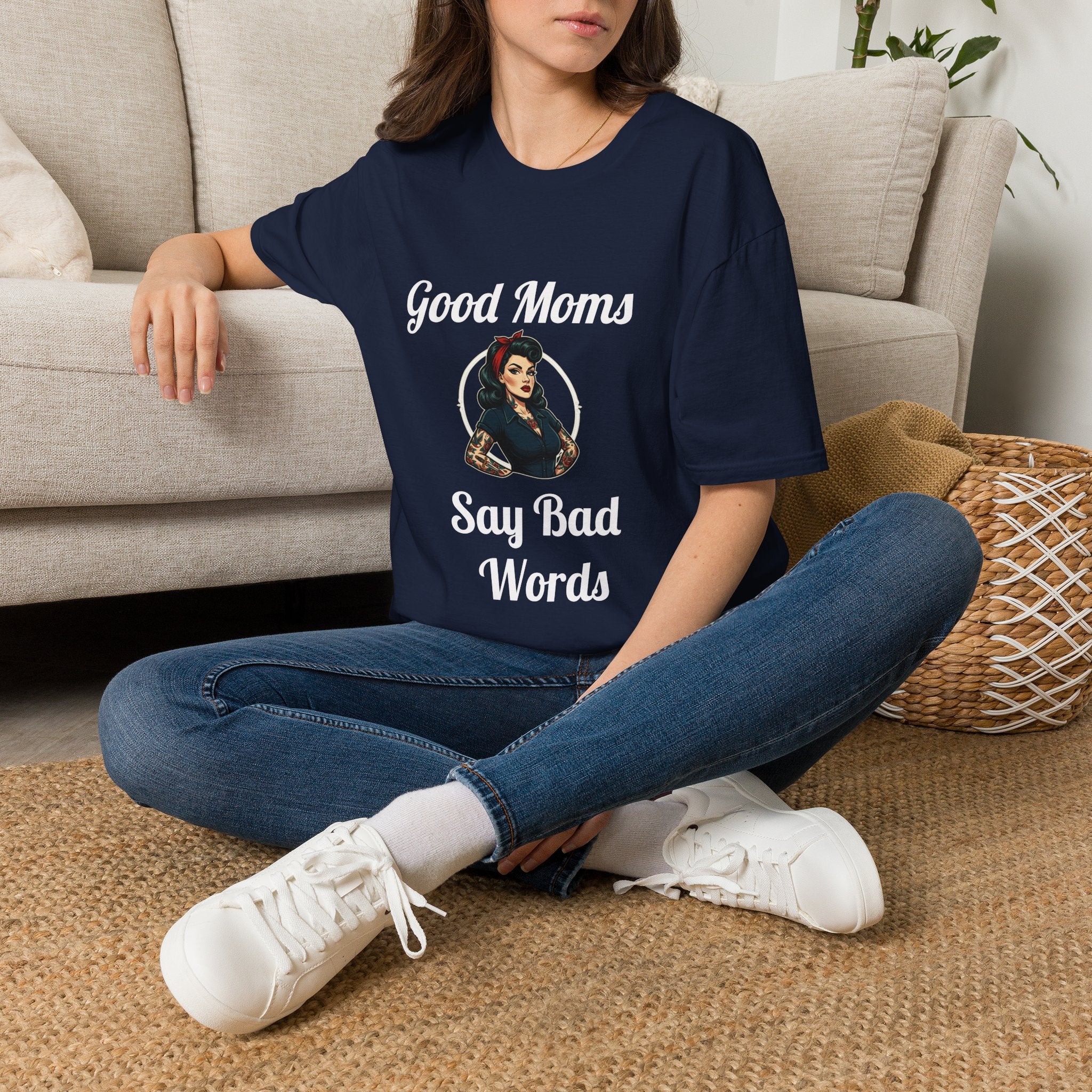 Good Moms Say Bad Words T-Shirt — Funny Retro Pinup Mom Tee