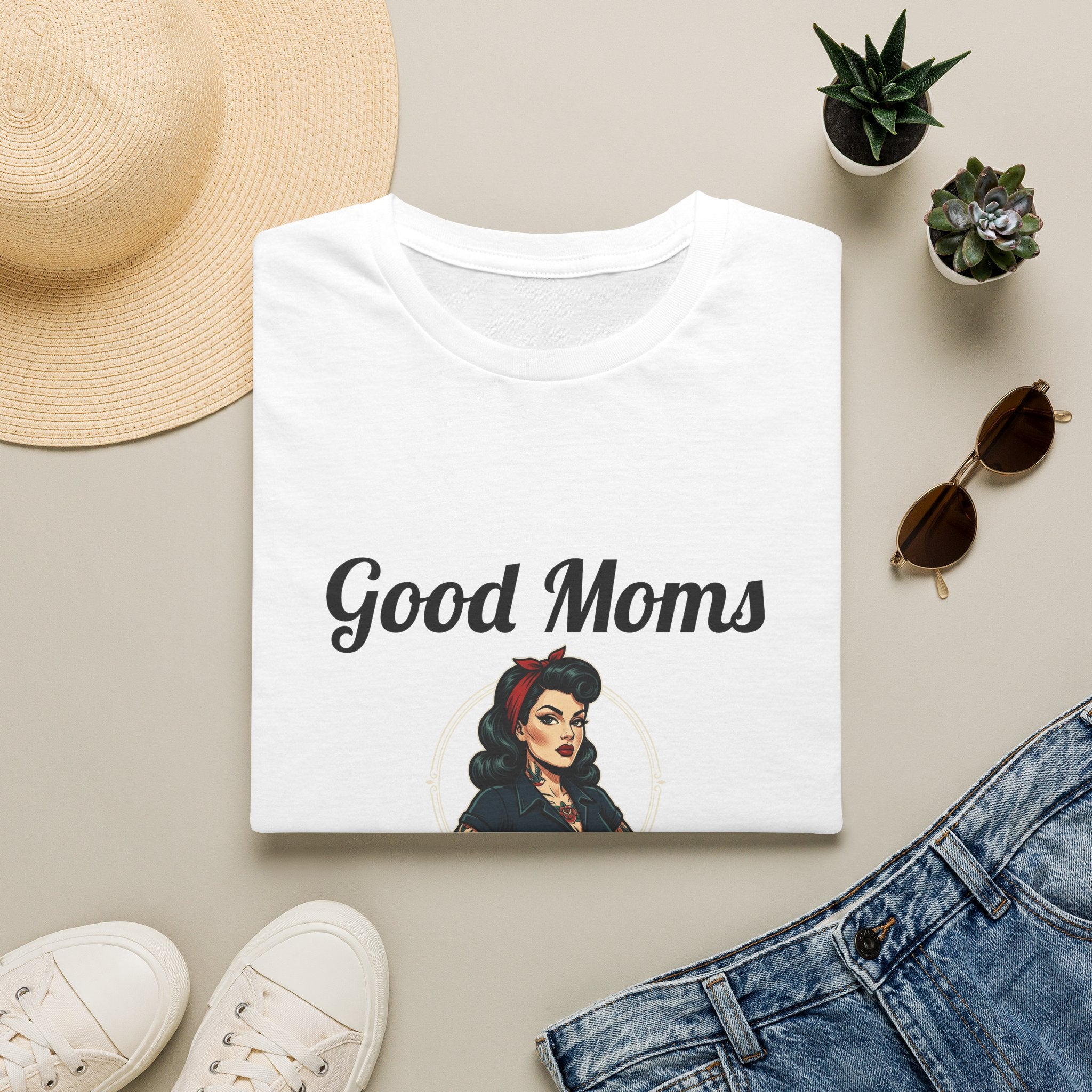 Good Moms Say Bad Words T-Shirt — Funny Retro Pinup Mom Tee