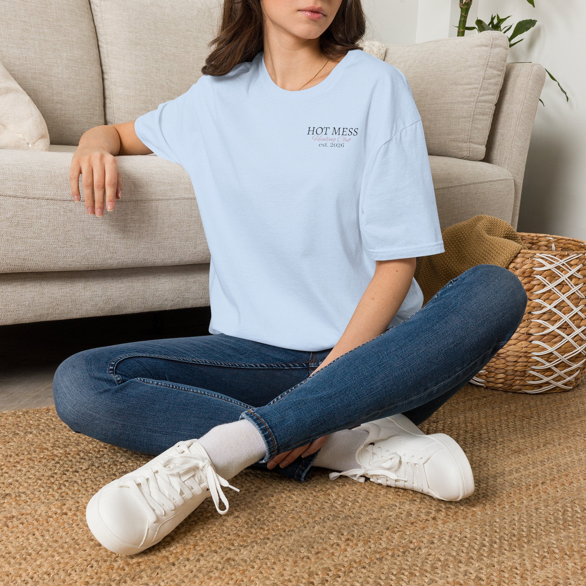 Hot Mess Est. 2026 Tee — Minimal Chest Logo Casual T‑Shirt