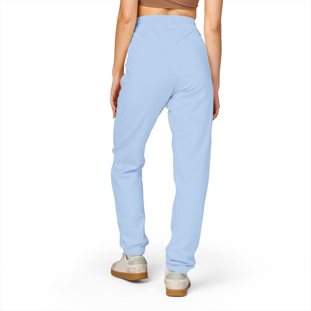 Emberstone Vertical Script Joggers — Garment-Dyed Fleece Sweatpants