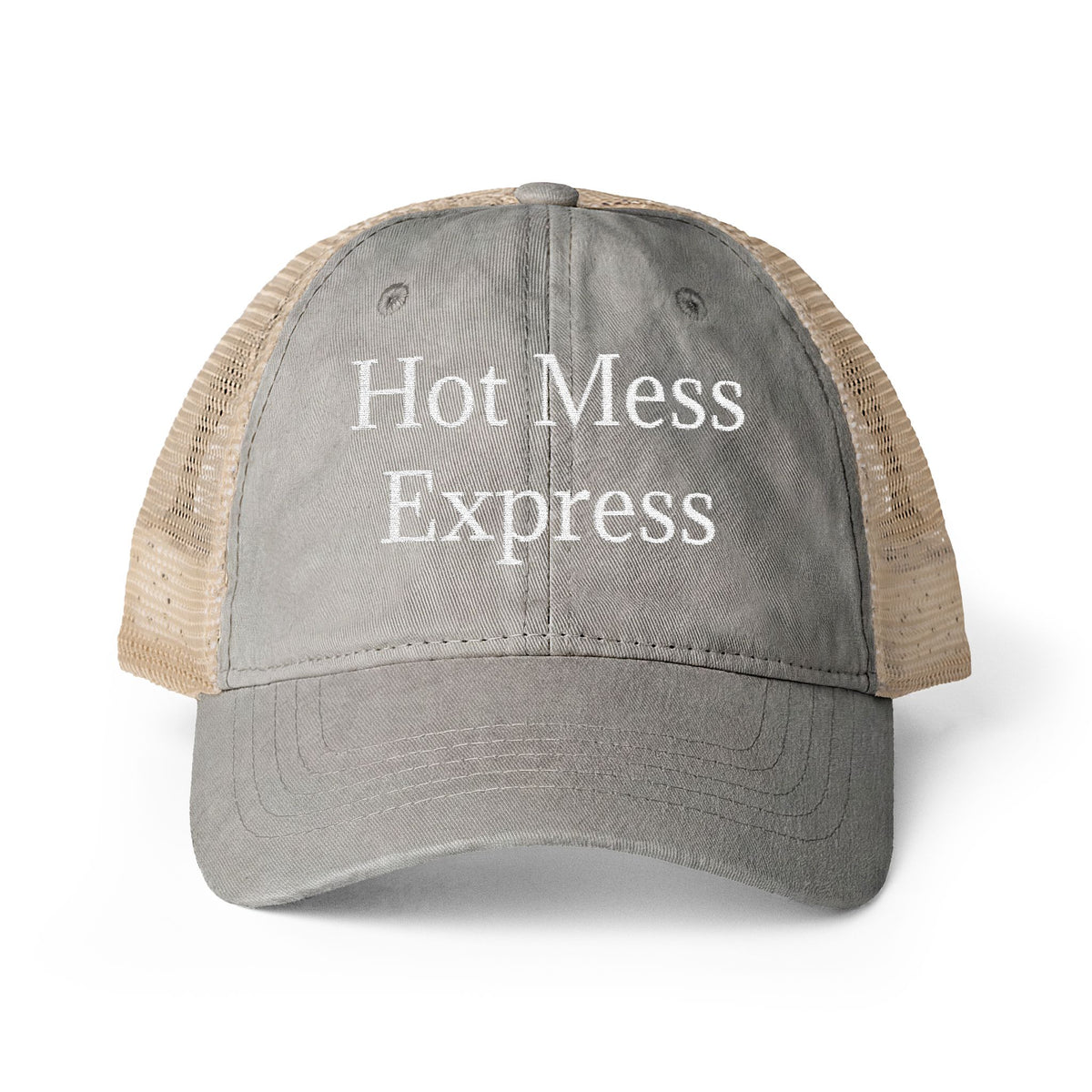 "Hot Mess Express" Women's Washed Mesh-Back Cap