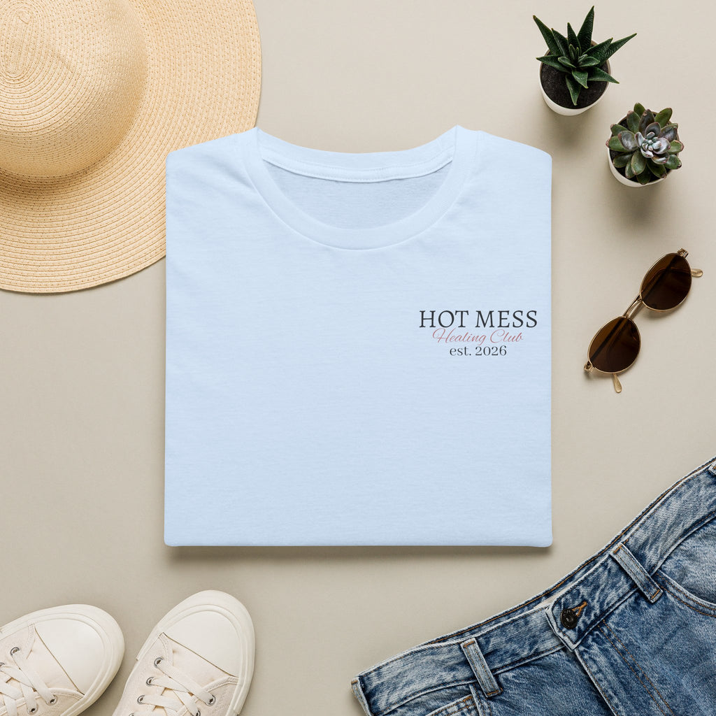 Hot Mess Est. 2026 Tee — Minimal Chest Logo Casual T‑Shirt