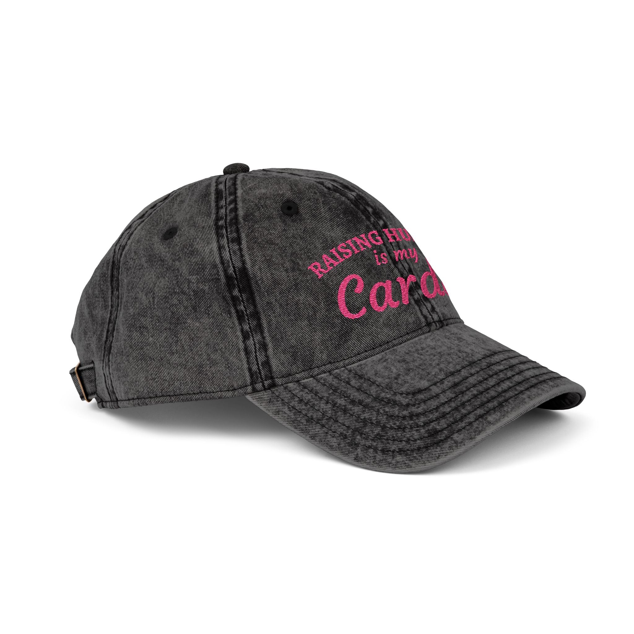 Vintage Embroidered Cap - Moms Cardio (Distressed Hat)