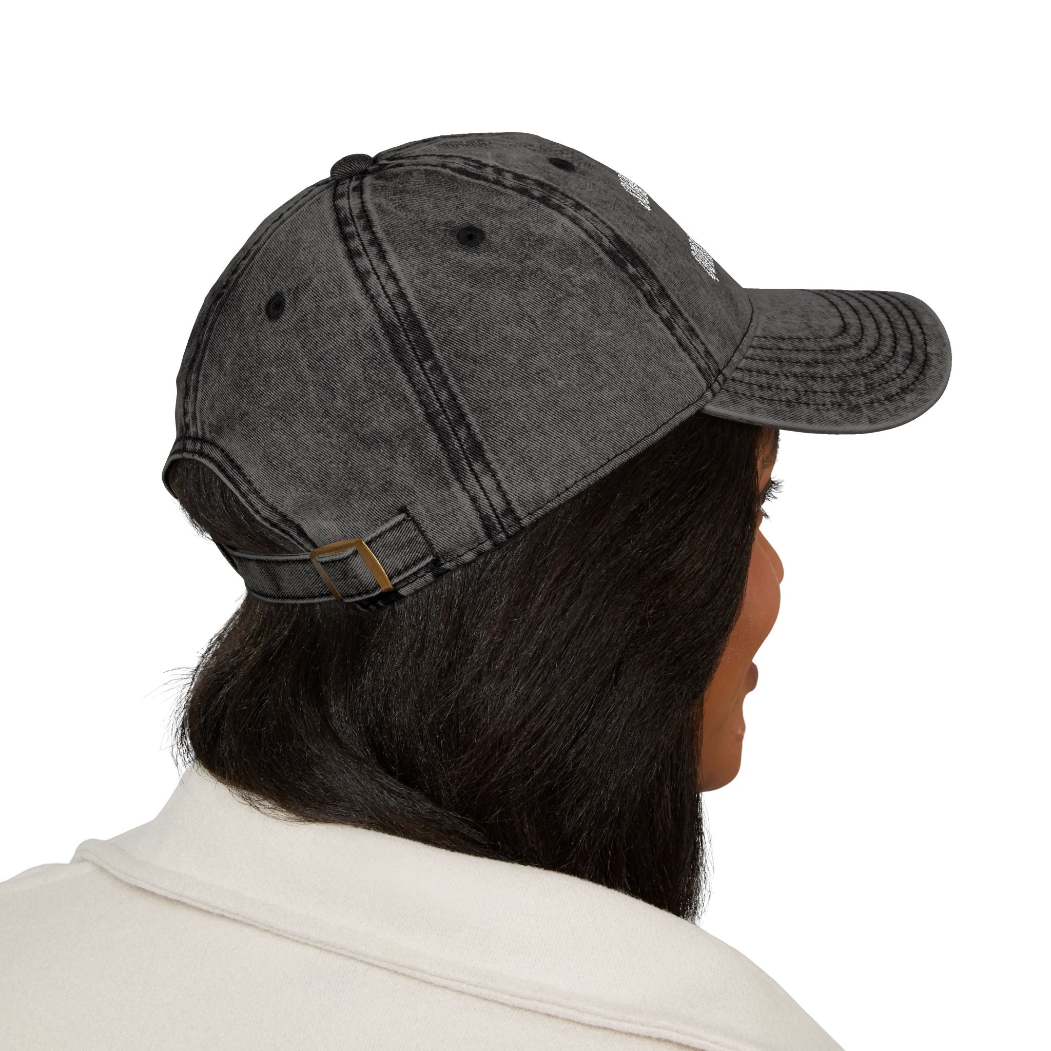 Vintage Embroidered Cap — 'Surviving on Caffeine, Sarcasm & Questionable Choices'