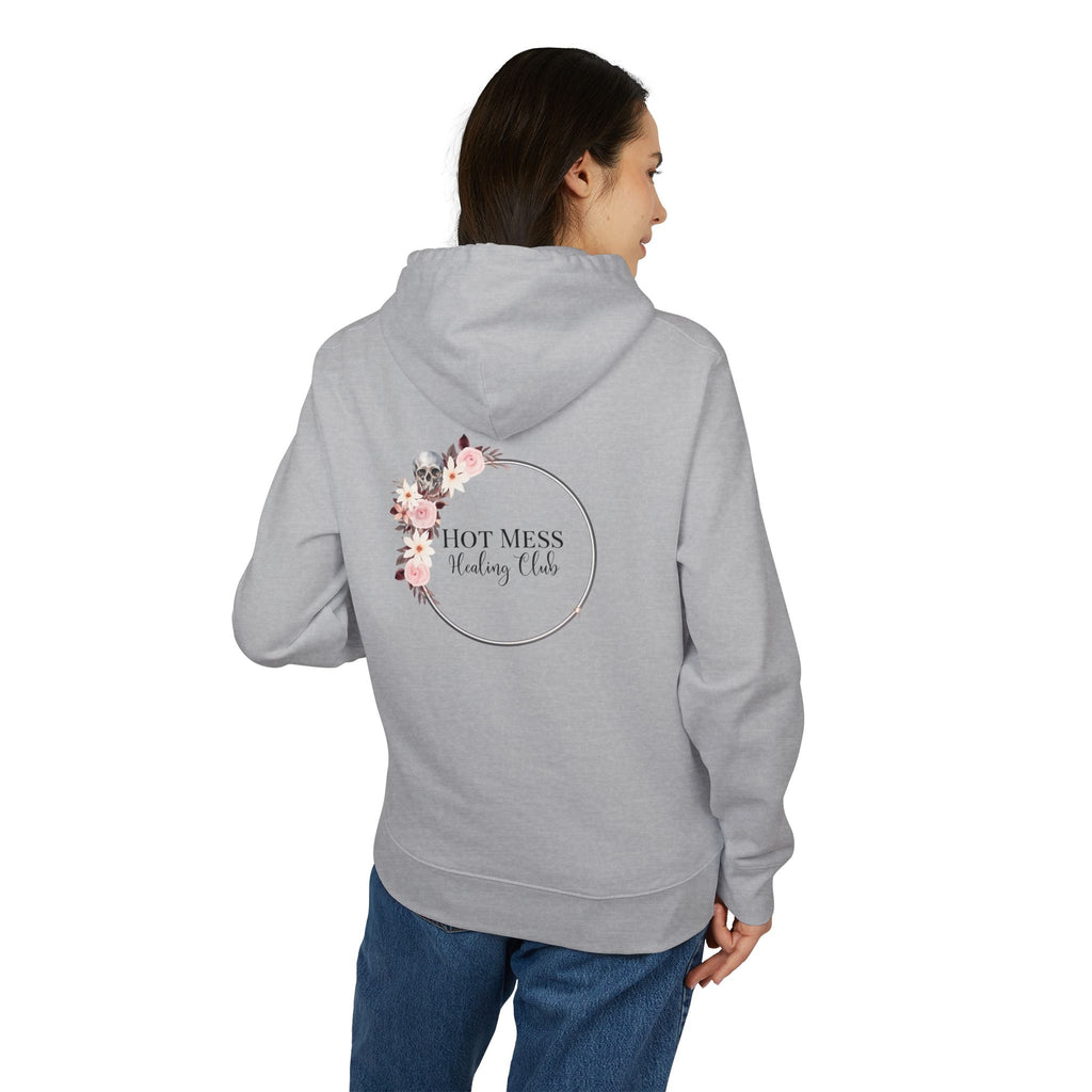 Hoodie — "This Mama Runs on Caffeine & Sarcasm" Floral Skull Hoodie