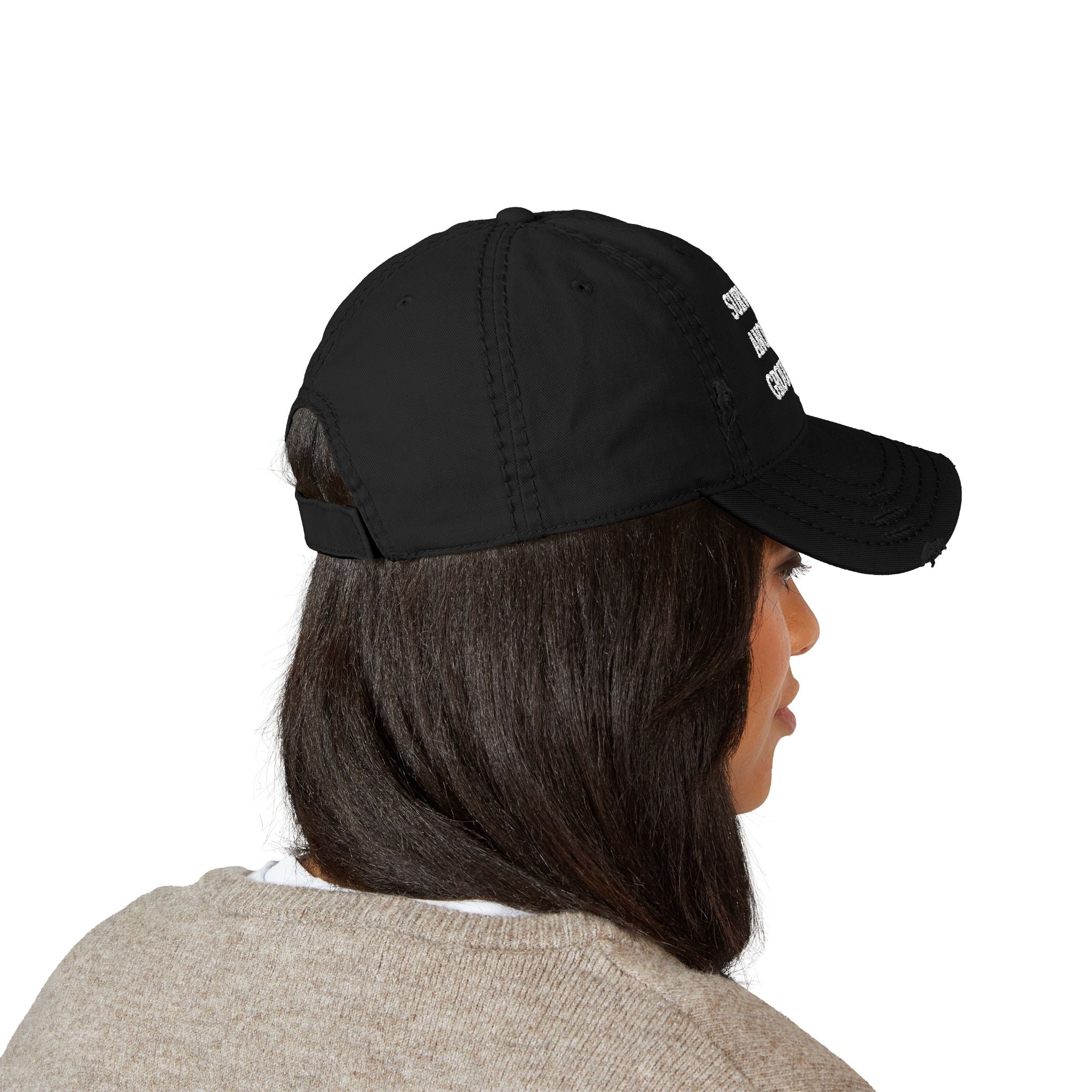 Survived Another Group Text Embroidered Dad Hat – Distressed Casual Cap