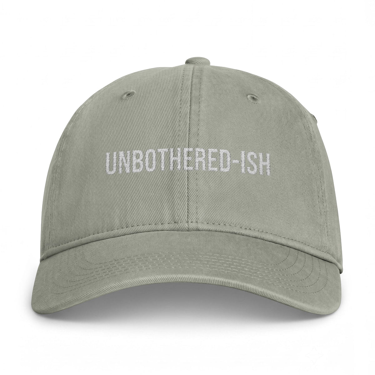 "Unbothered-ish" Washed Cap – Relaxed Coastal Dad Hat