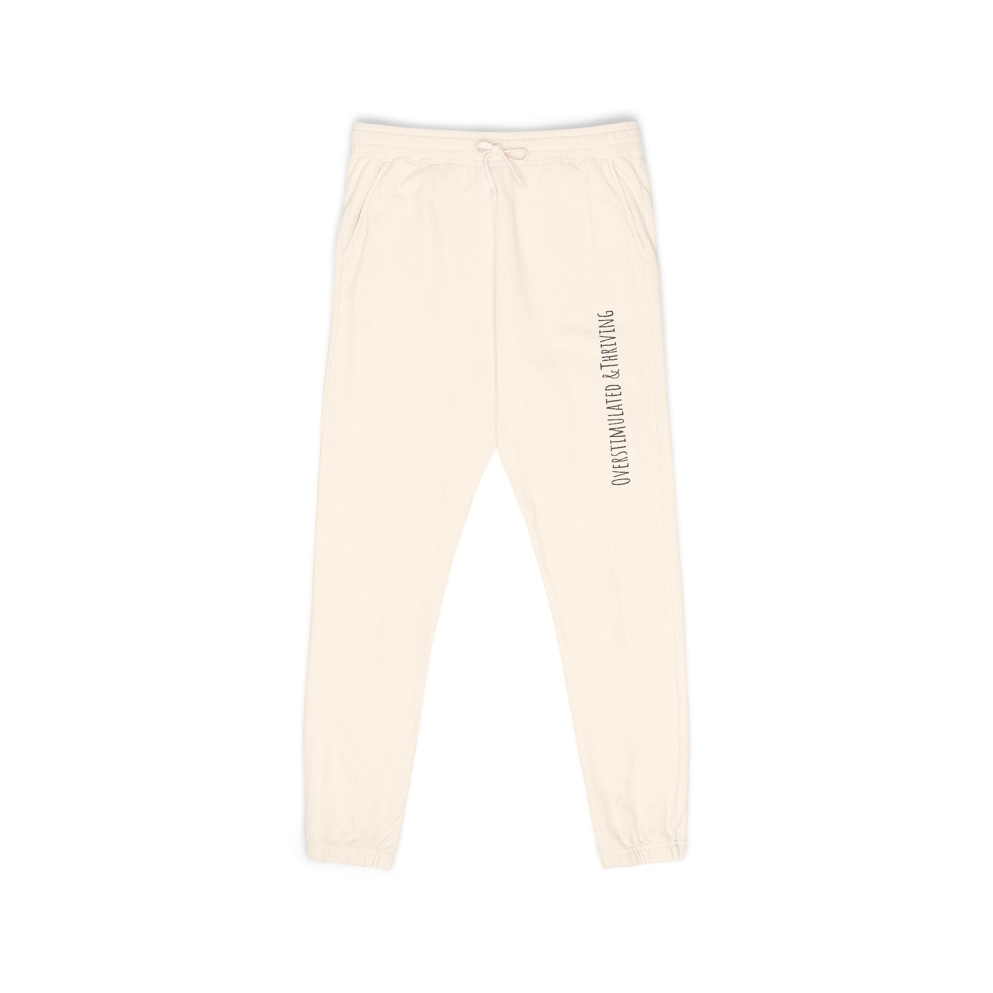 Emberstone Vertical Script Joggers — Garment-Dyed Fleece Sweatpants