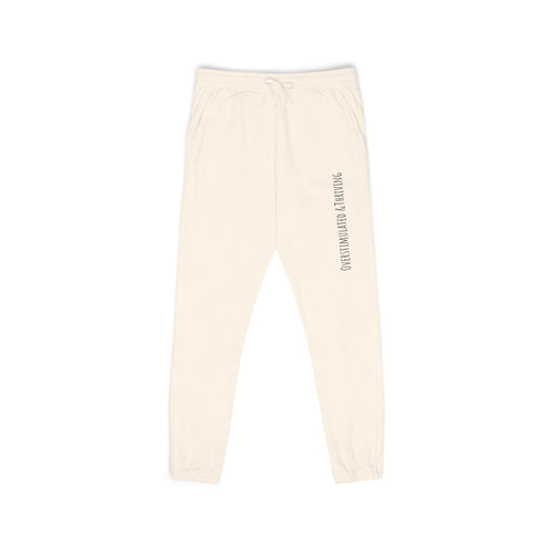 Emberstone Vertical Script Joggers — Garment-Dyed Fleece Sweatpants