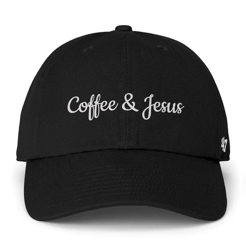 Coffee & Jesus Cap — Embroidered Faith Baseball Hat