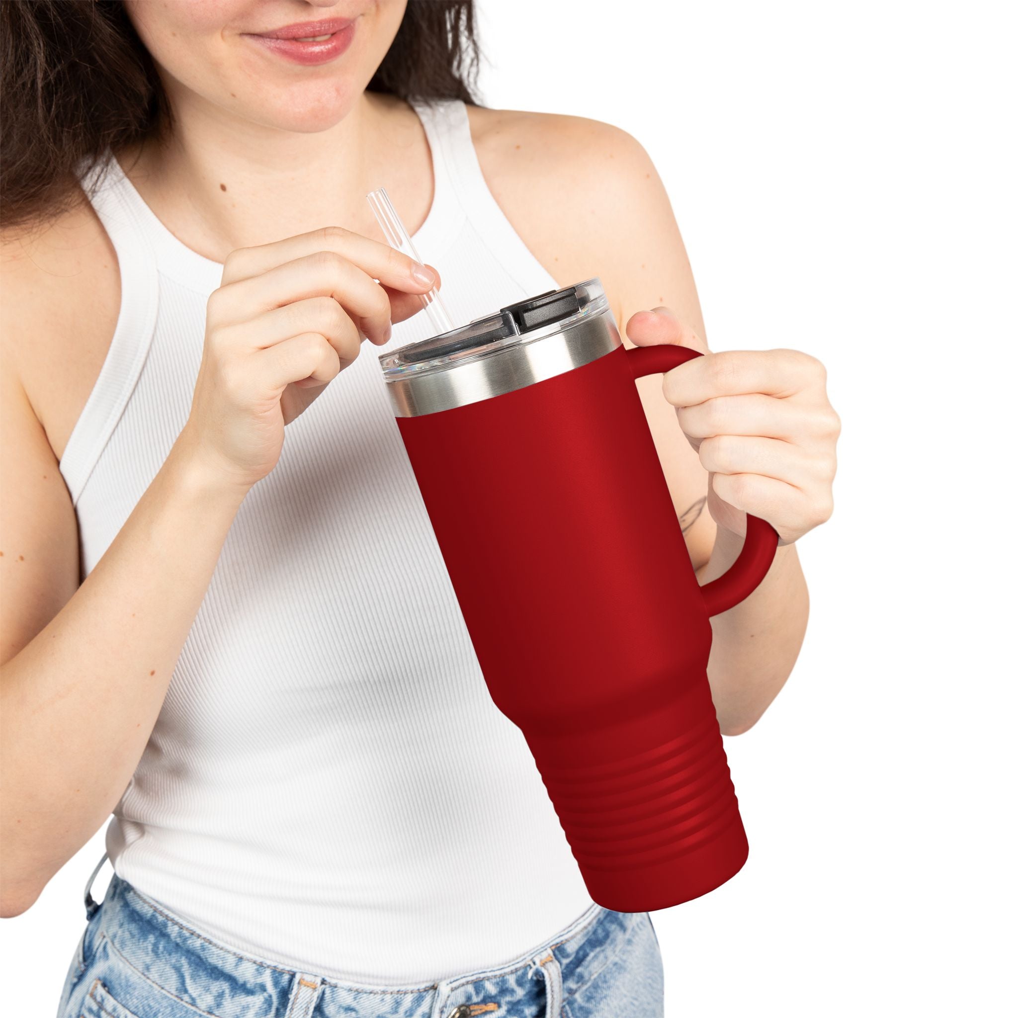 Insulated Travel Mug, 40oz- "Currently Surviving"