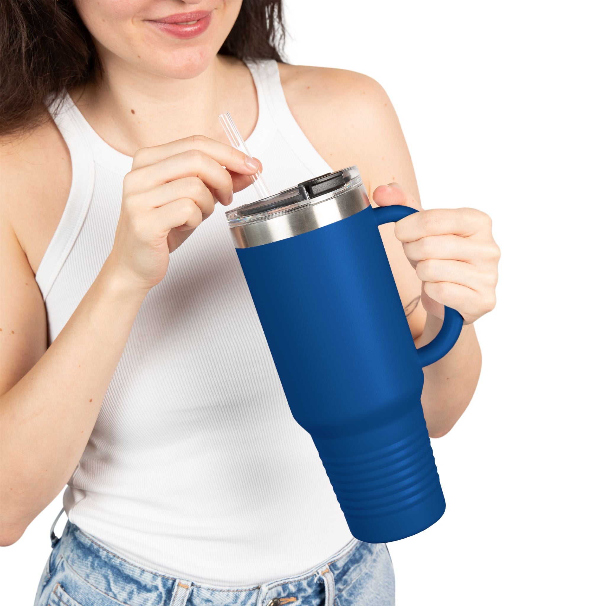 Insulated Travel Mug, 40oz- "Currently Surviving"