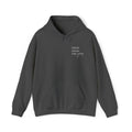 Hoodie — Small Chest Script Graphic "inhale. exhale. keep going." | Minimal Streetwear