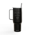 Insulated Tumbler with Lid, 40oz (Engraving)- "Hot Mess in Progress"