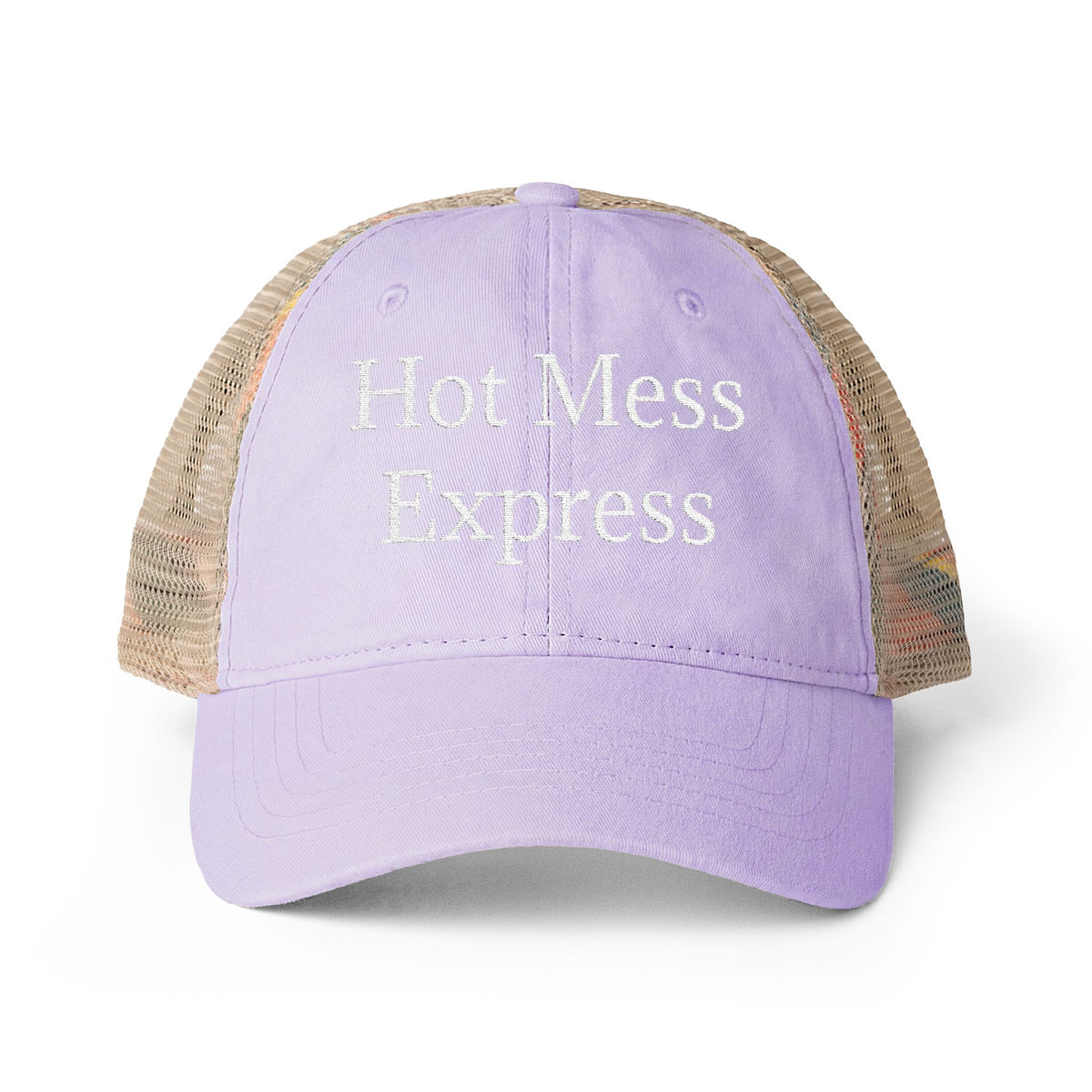 "Hot Mess Express" Women's Washed Mesh-Back Cap