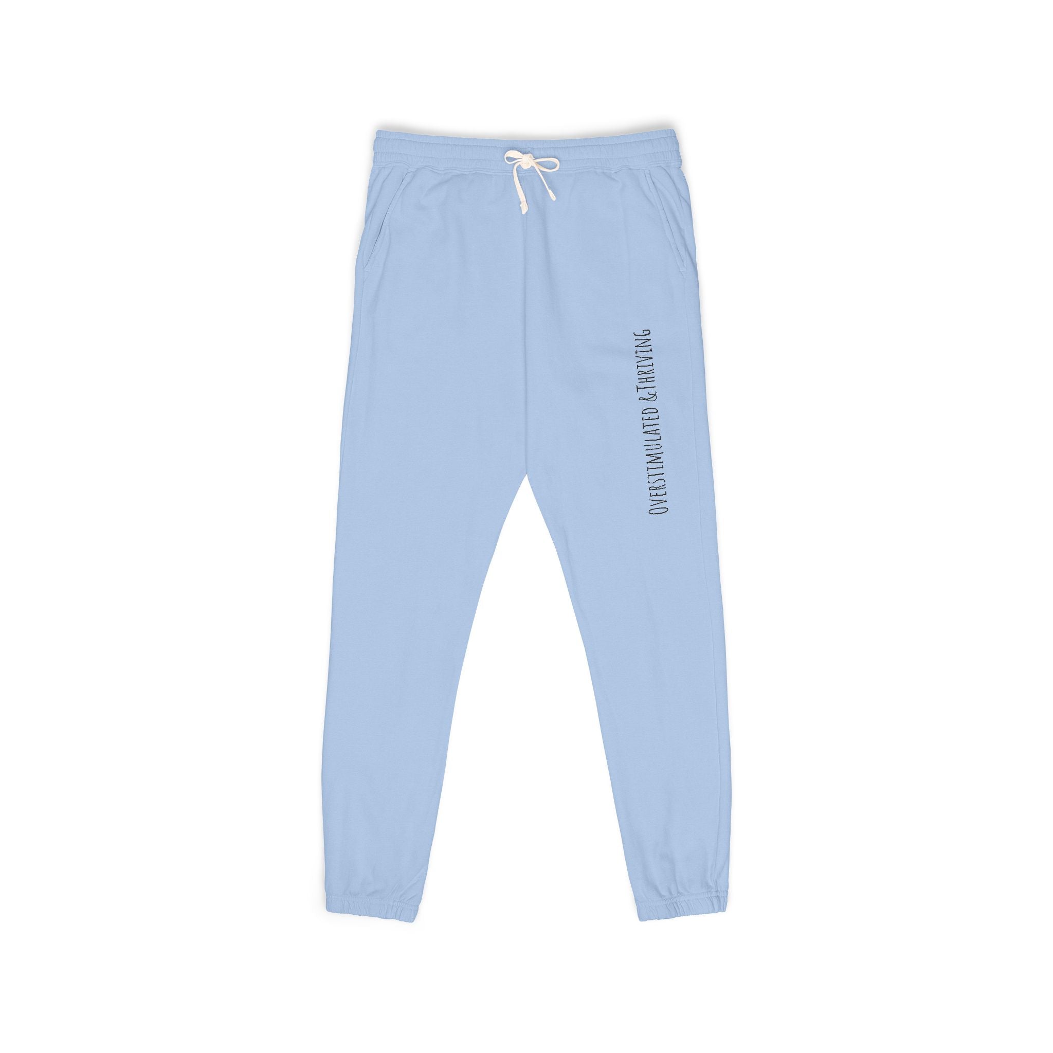 Emberstone Vertical Script Joggers — Garment-Dyed Fleece Sweatpants